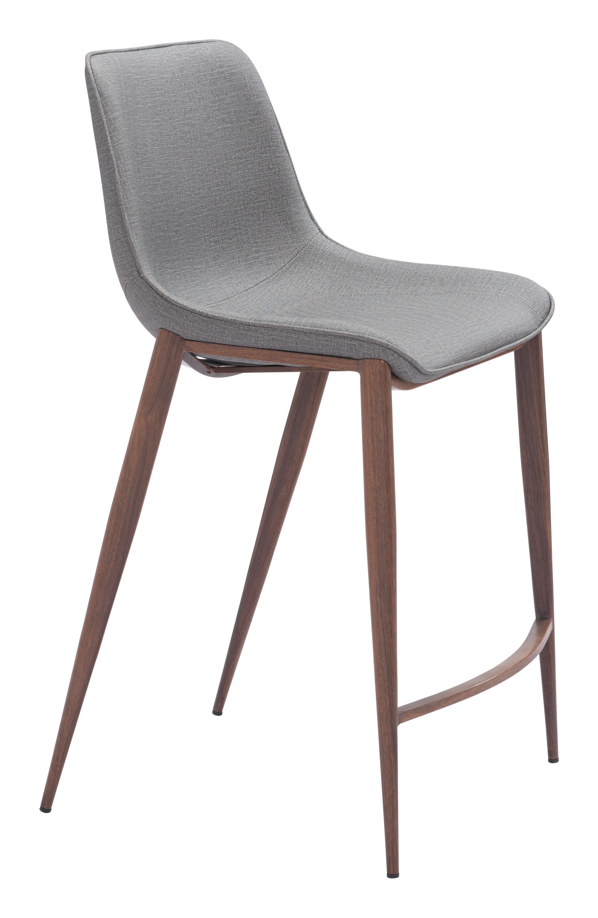 Magnus Slate Gray & Walnut Counter Stool (Set of 2) - Ornate Home