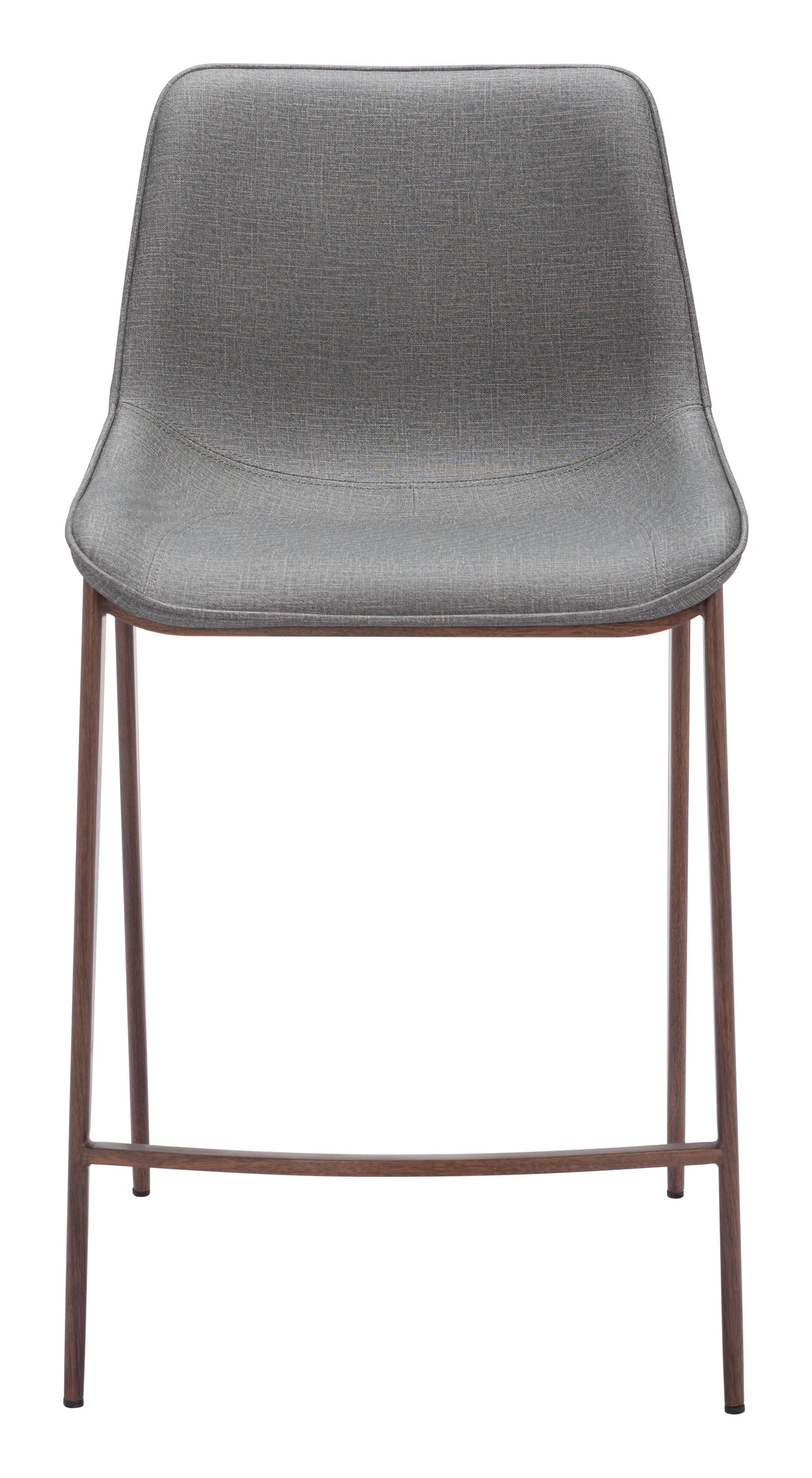 Magnus Slate Gray & Walnut Counter Stool (Set of 2) - Ornate Home