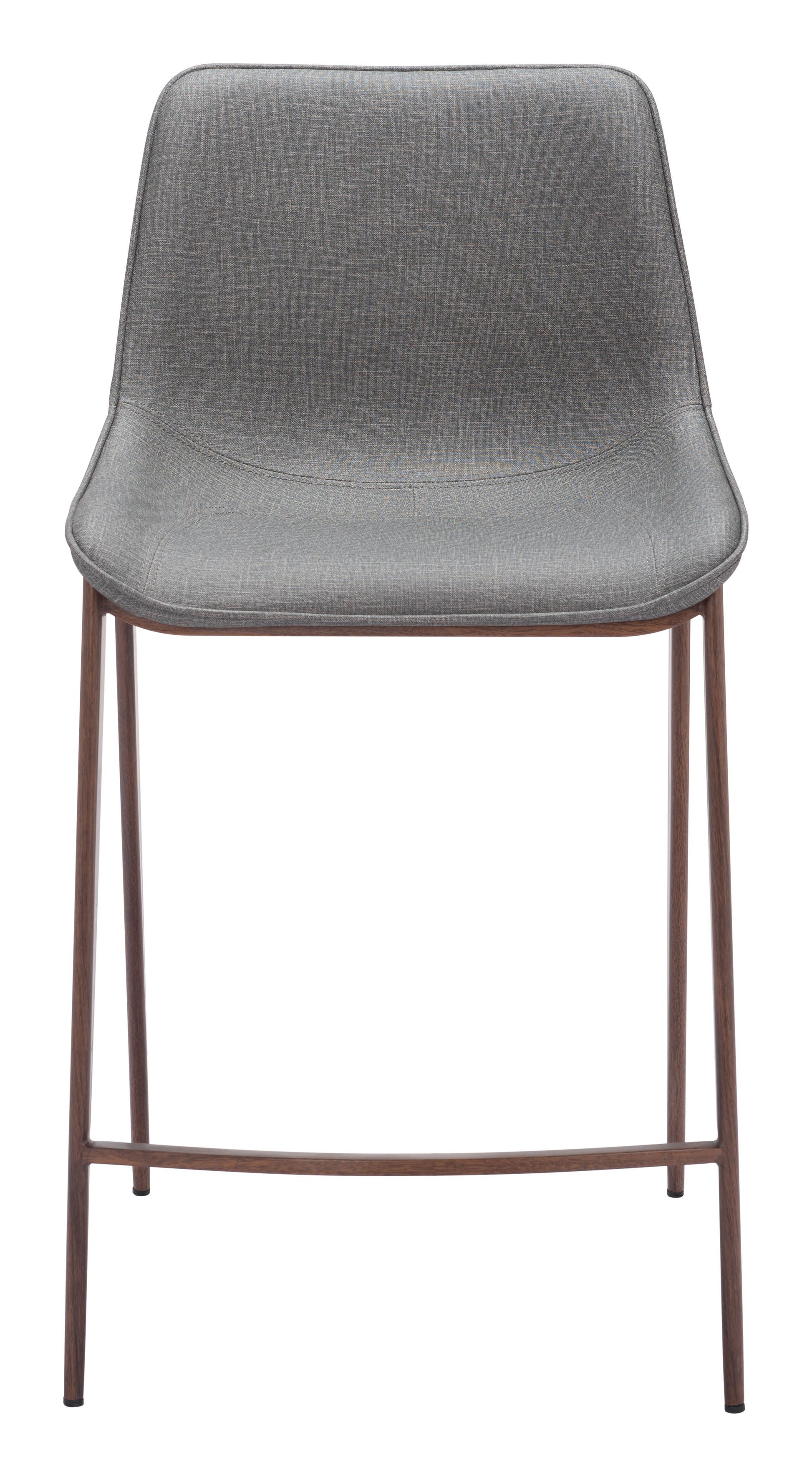 Magnus Slate Gray & Walnut Counter Stool (Set of 2) - Ornate Home