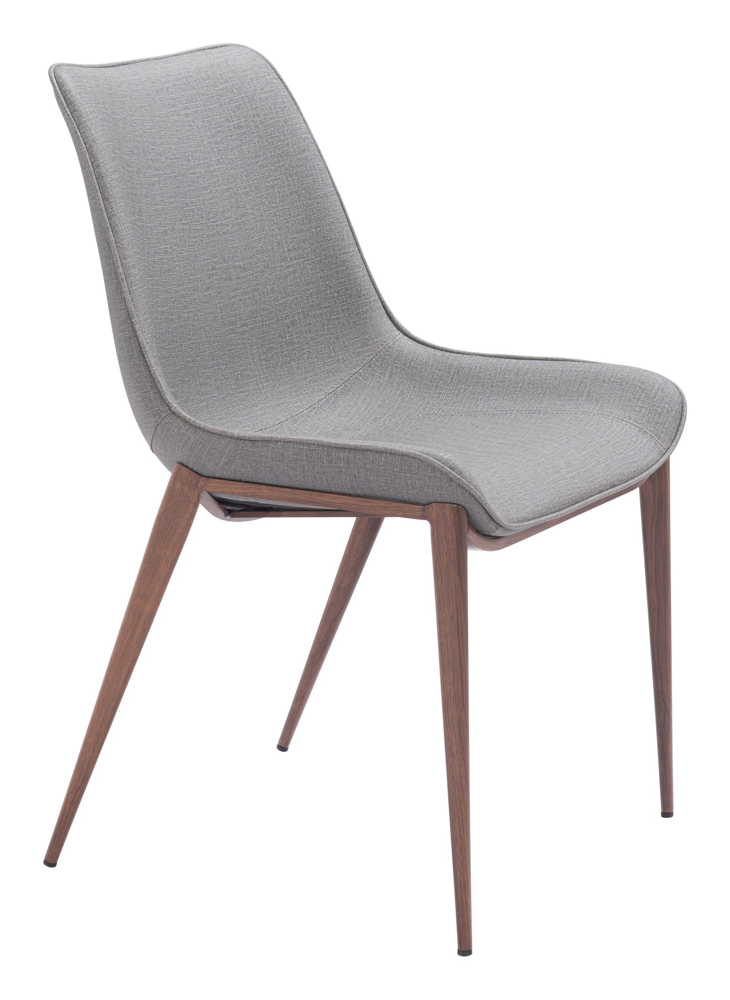 Magnus Slate Gray & Walnut Dining Chair (Set of 2) - Ornate Home