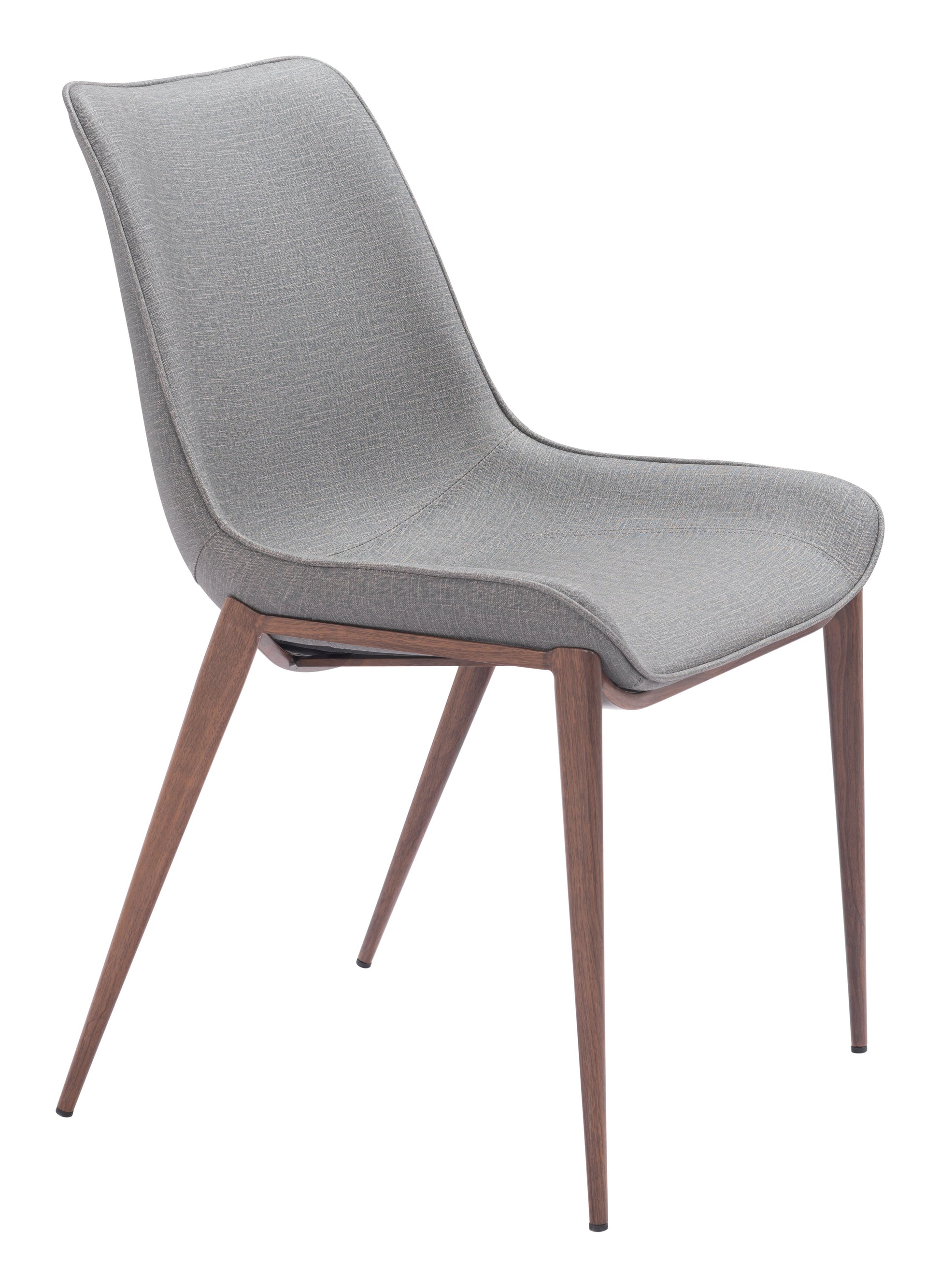 Magnus Slate Gray & Walnut Dining Chair (Set of 2) - Ornate Home