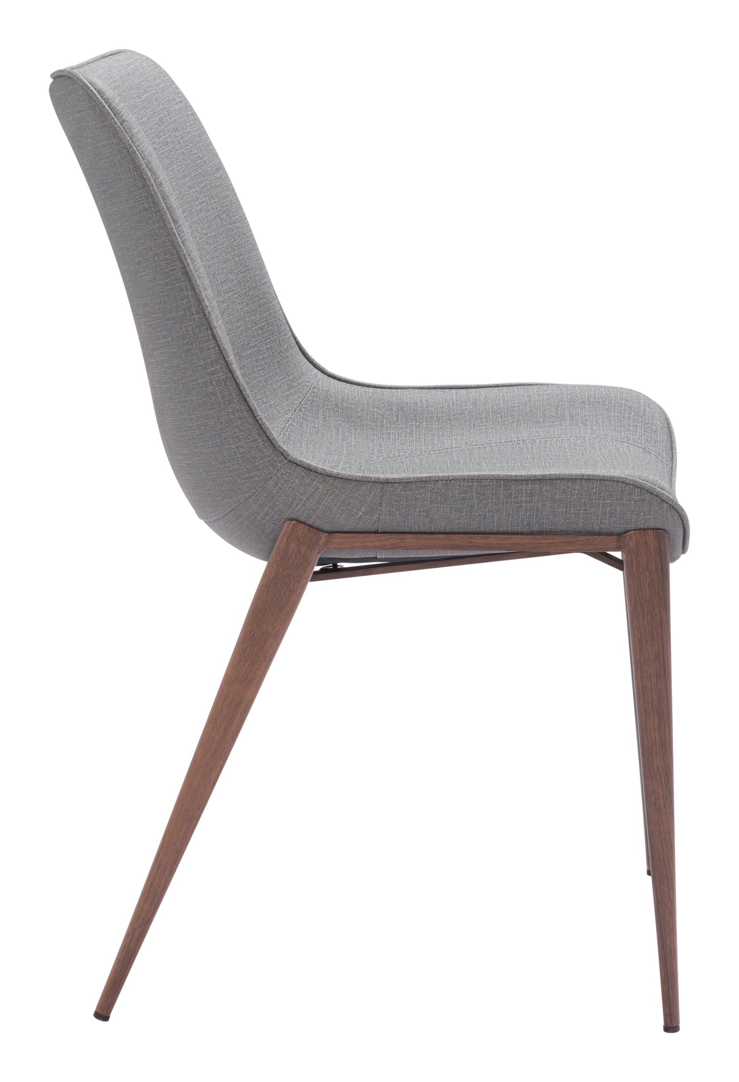 Magnus Slate Gray & Walnut Dining Chair (Set of 2) - Ornate Home