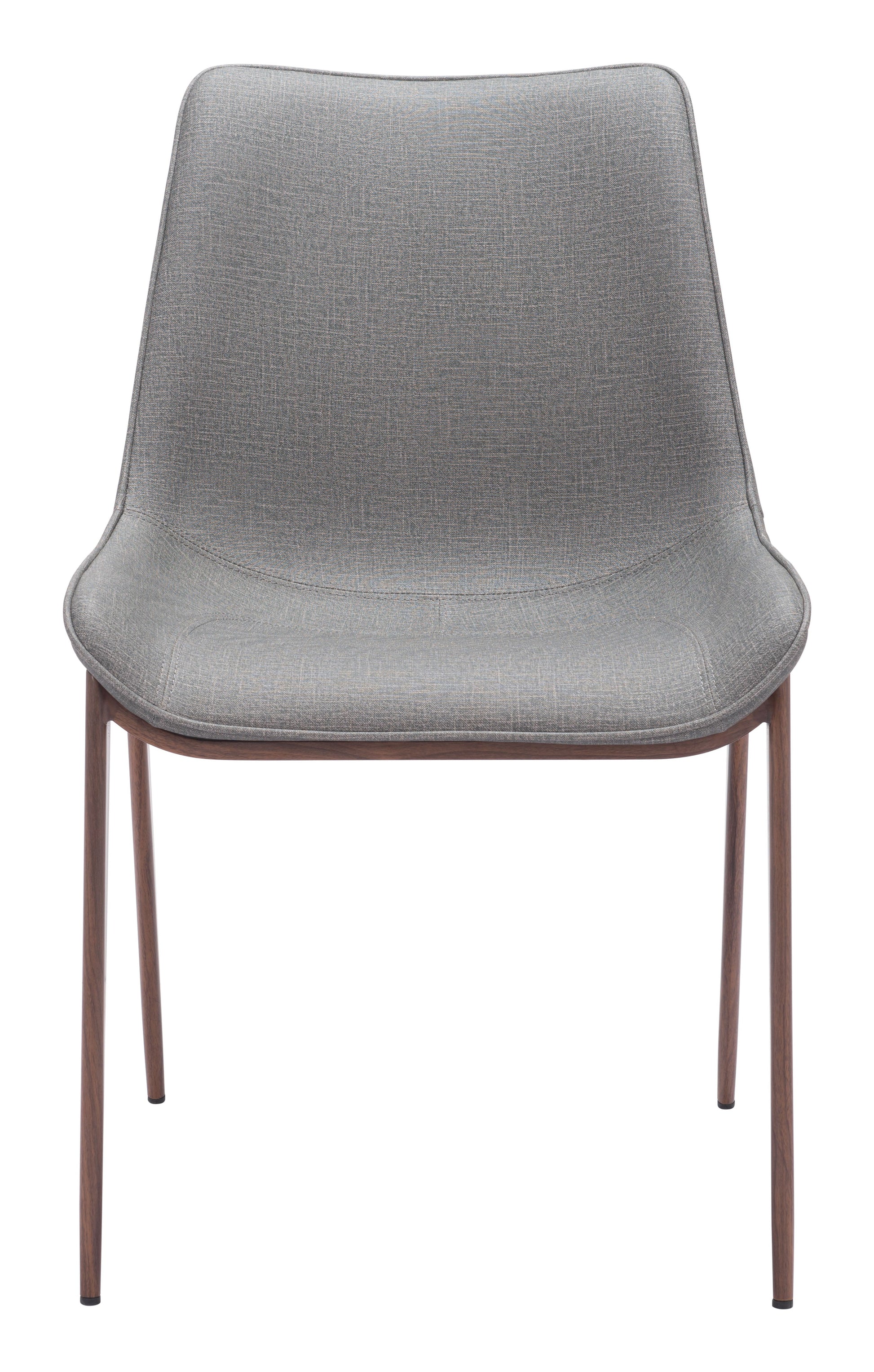 Magnus Slate Gray & Walnut Dining Chair (Set of 2) - Ornate Home