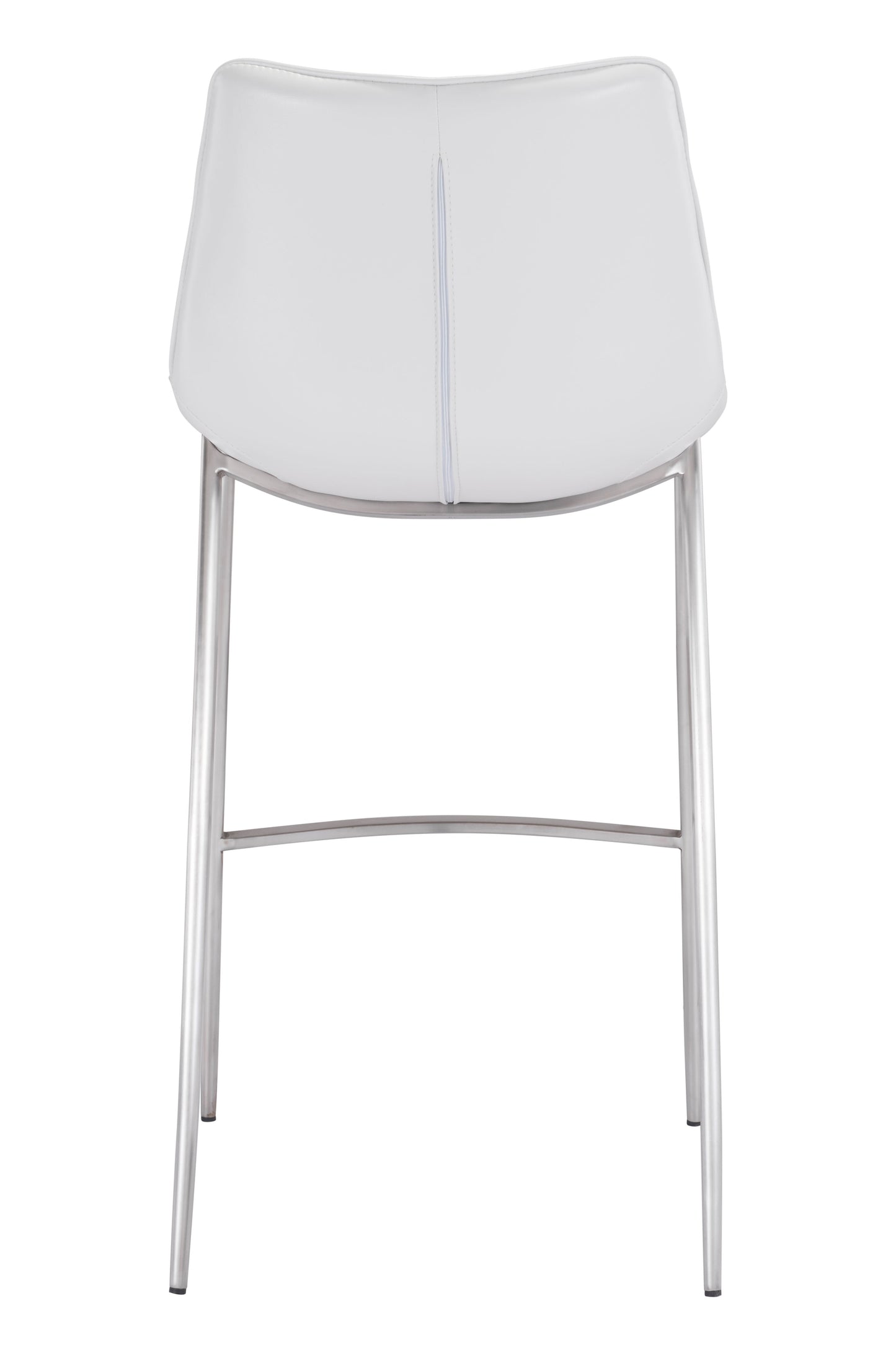 Magnus White & Silver Barstool (Set of 2) - Ornate Home