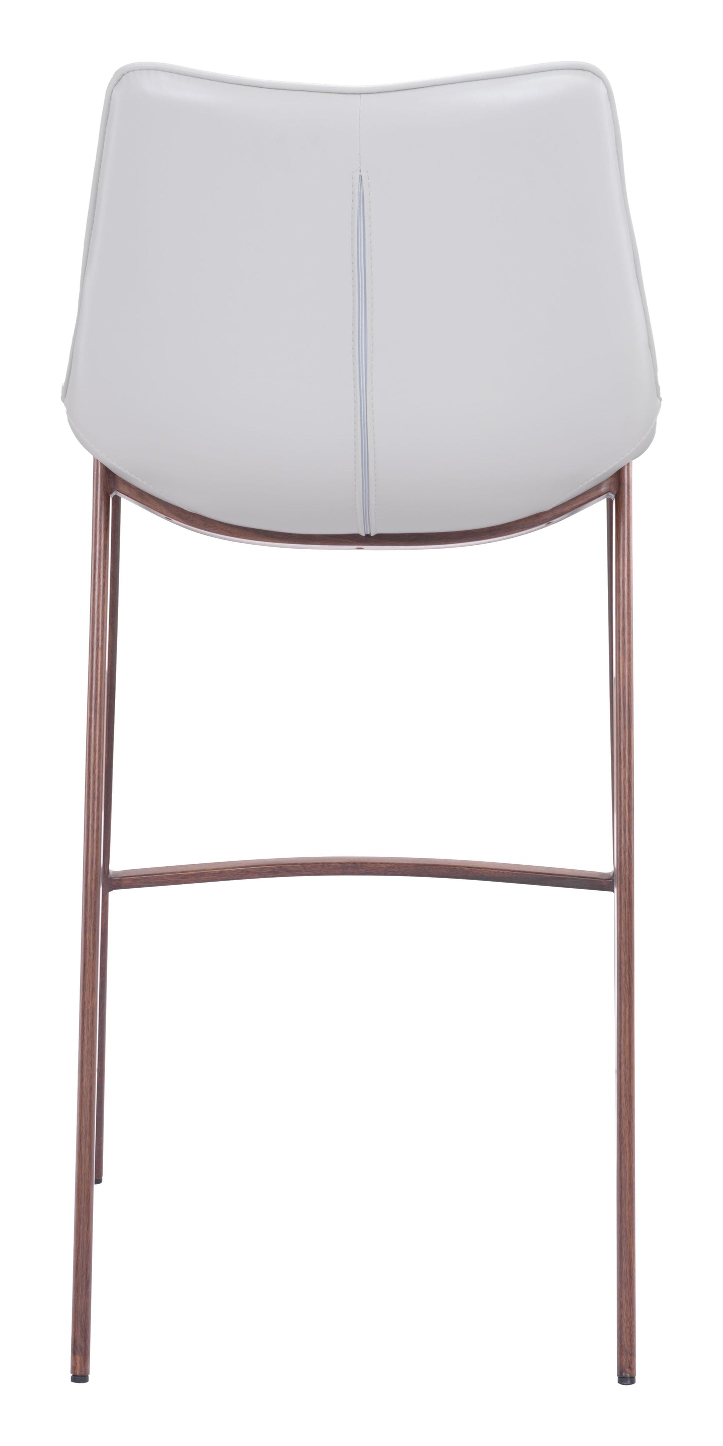 Magnus White & Walnut Barstool (Set of 2) - Ornate Home