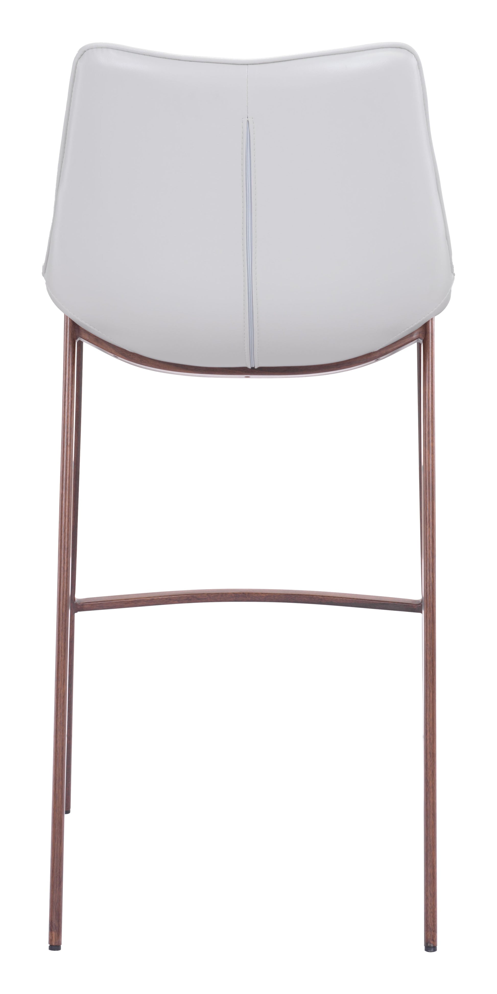 Magnus White & Walnut Barstool (Set of 2) - Ornate Home