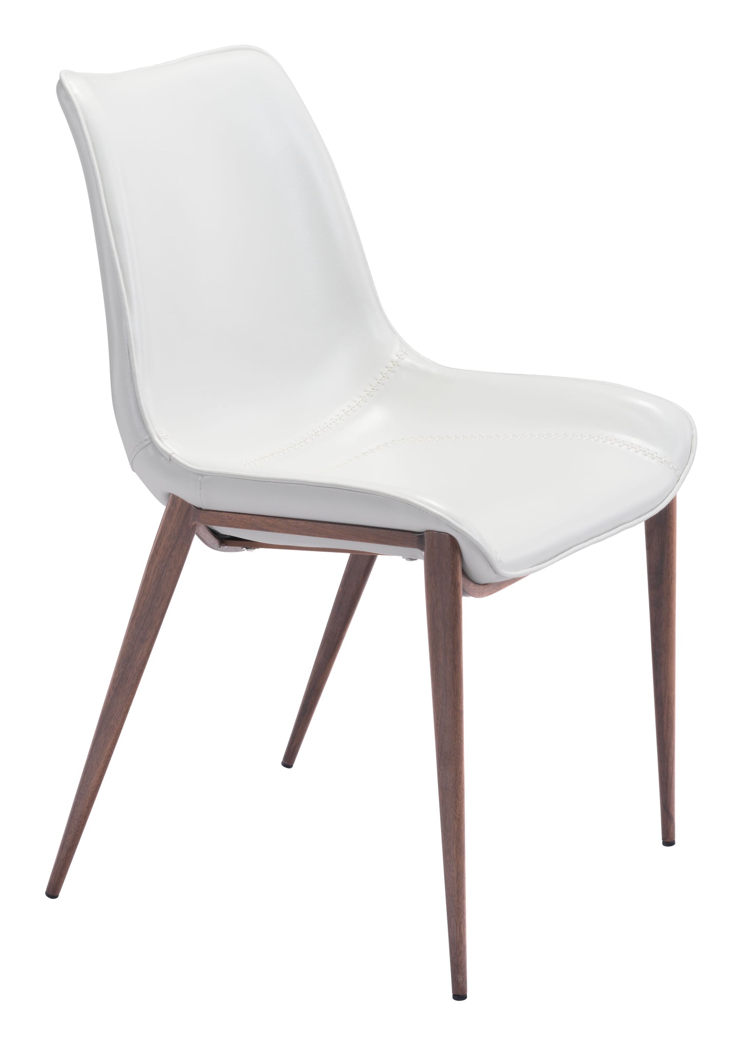 Magnus White & Walnut Dining Chair (Set of 2) - Ornate Home