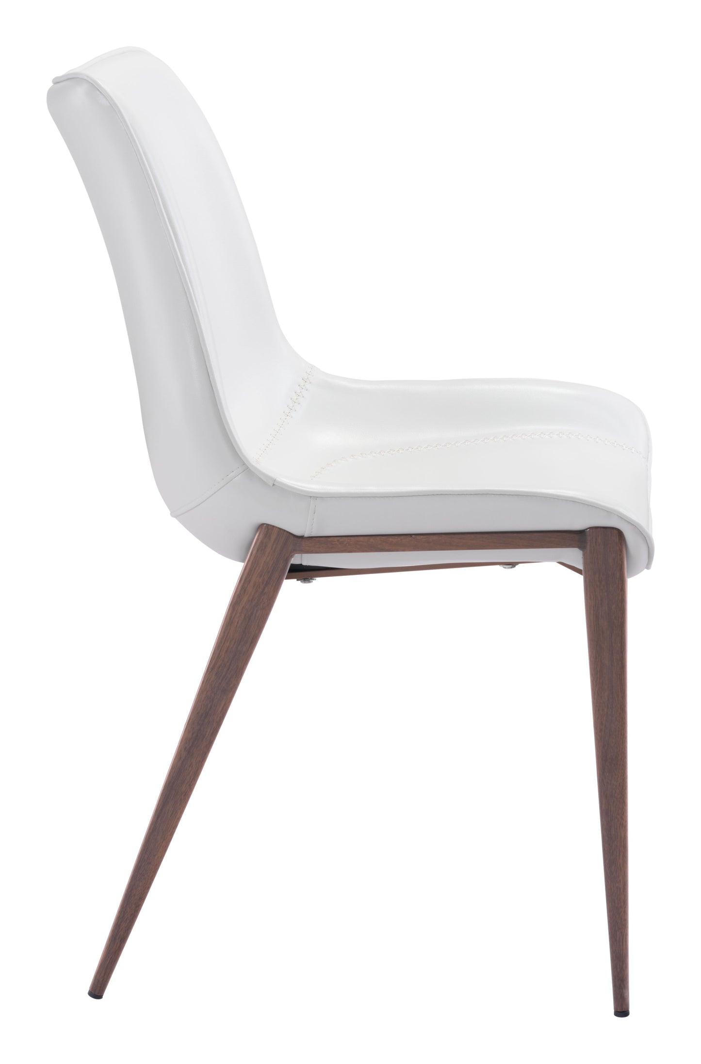 Magnus White & Walnut Dining Chair (Set of 2) - Ornate Home