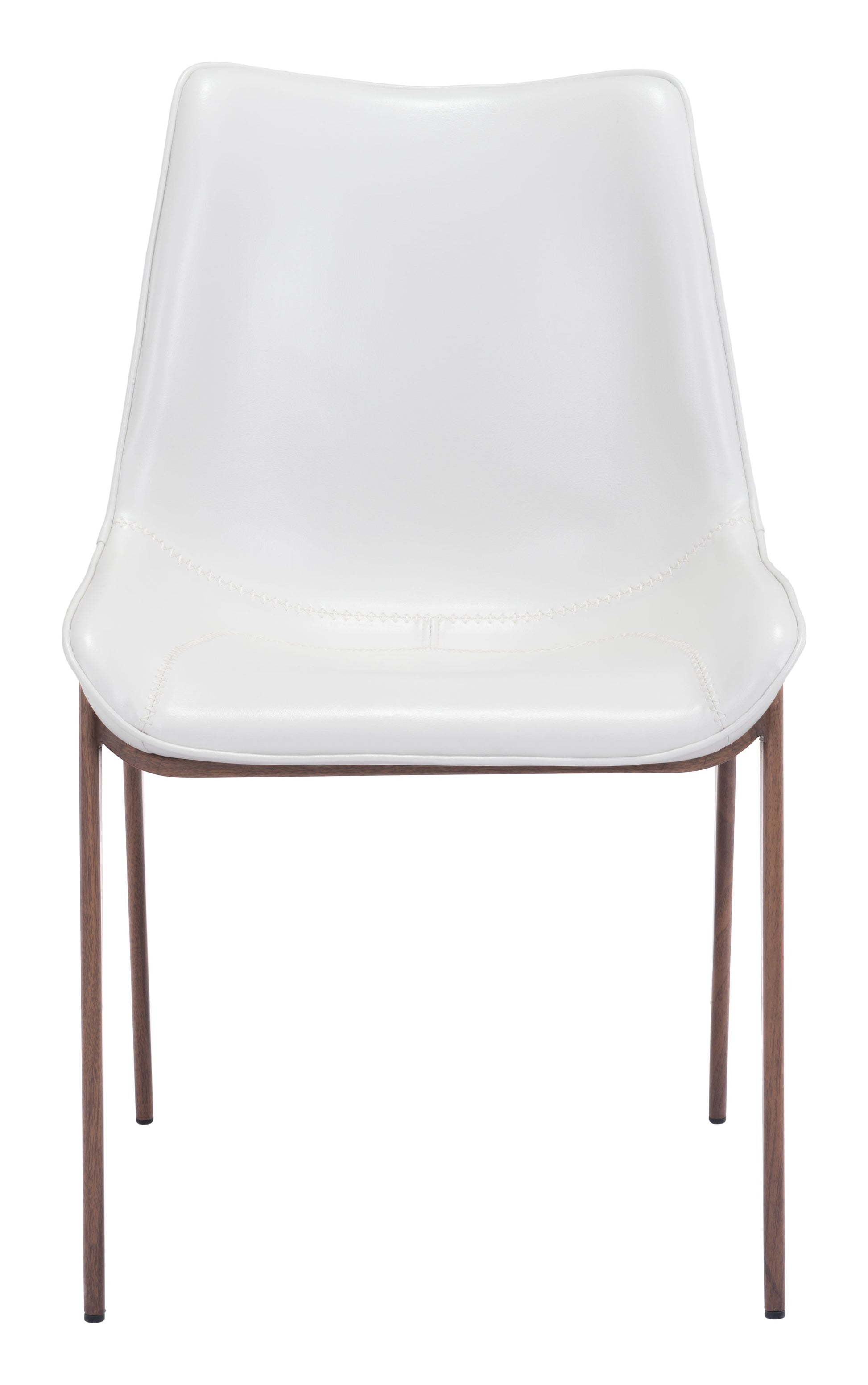 Magnus White & Walnut Dining Chair (Set of 2) - Ornate Home