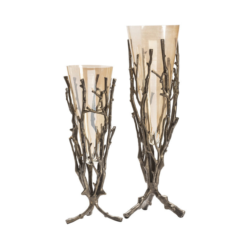 Mailie Bronze Vase Set - Ornate Home