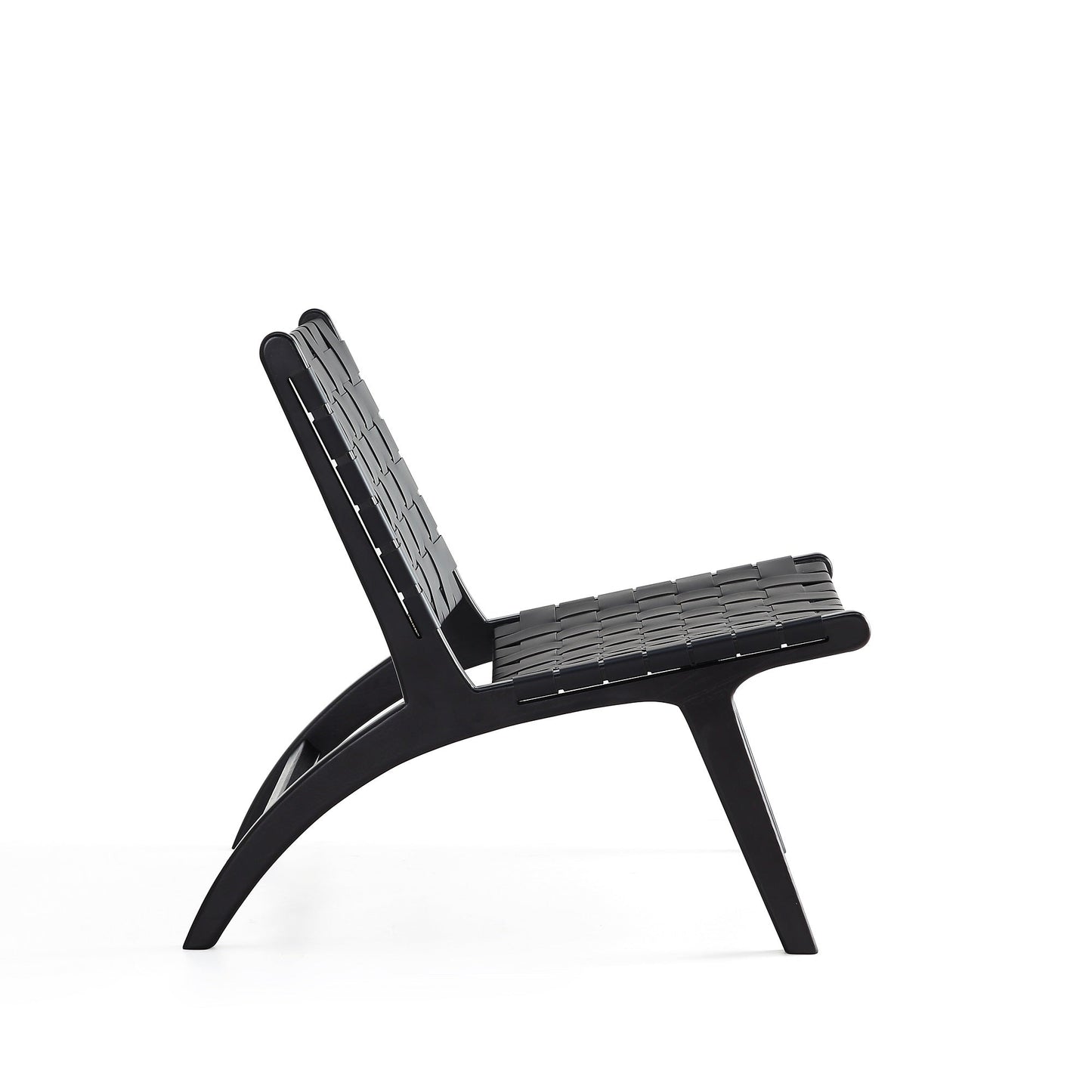 Maintenon Leatherette Accent Chair in Black - Ornate Home
