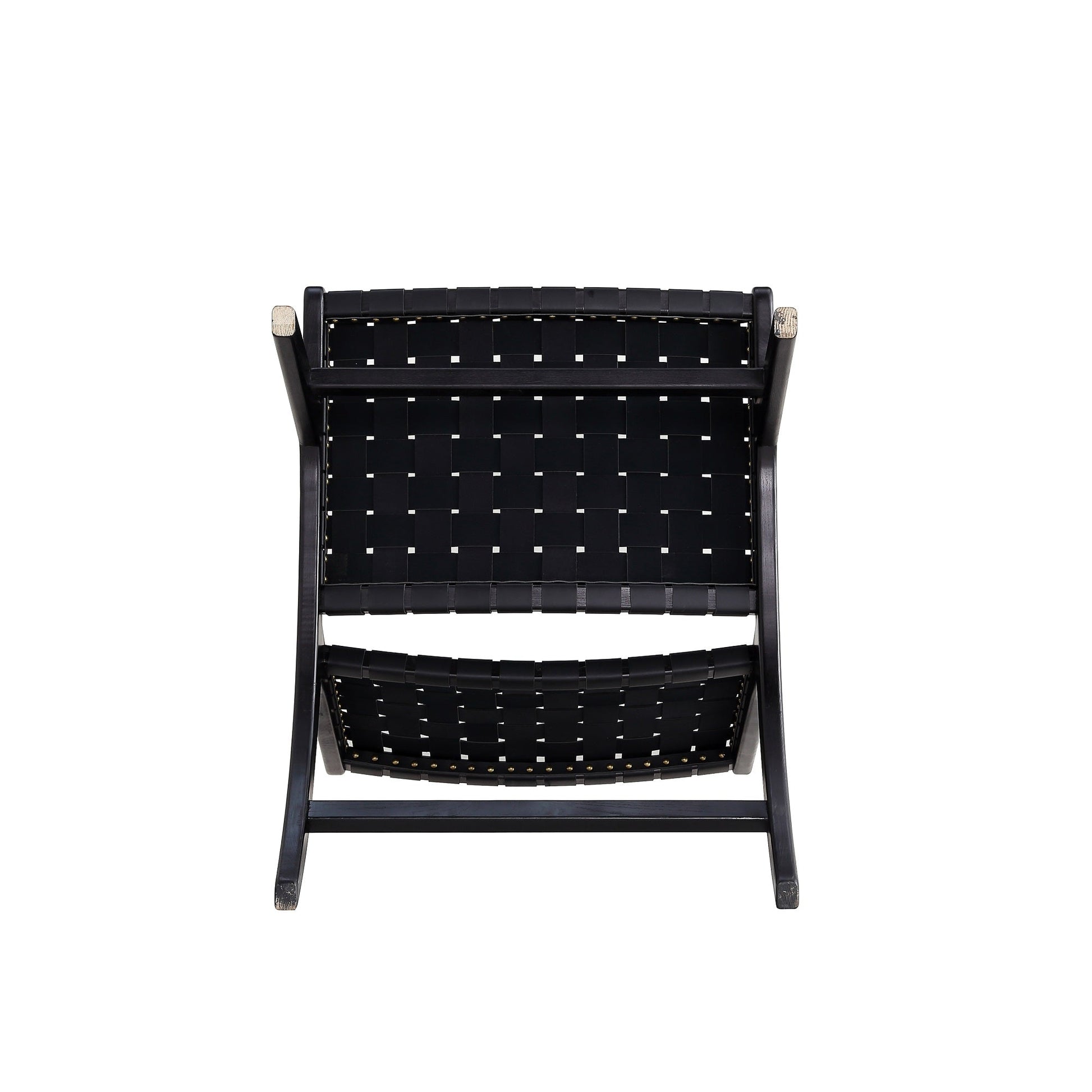 Maintenon Leatherette Accent Chair in Black - Ornate Home