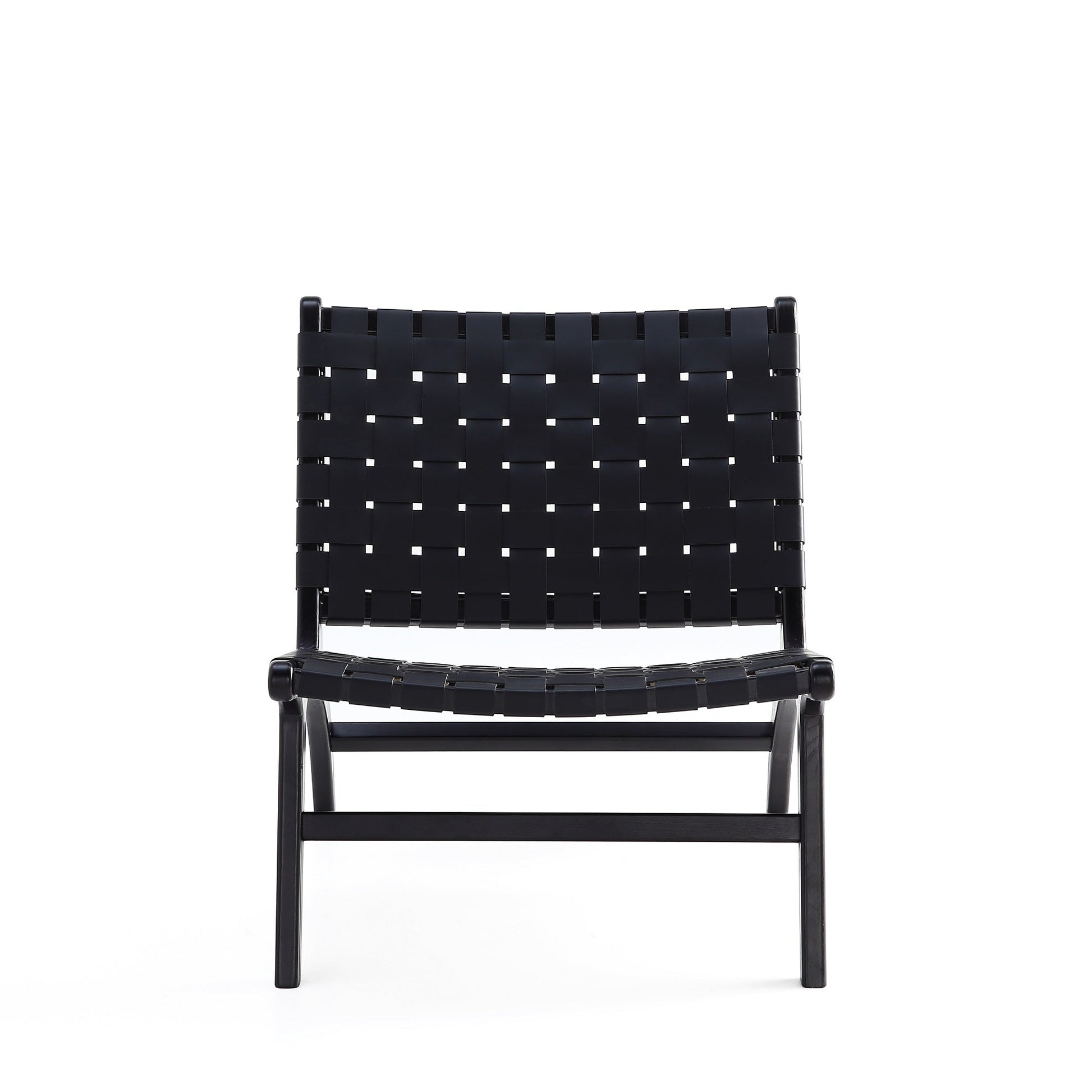 Maintenon Leatherette Accent Chair in Black (set of 2) - Ornate Home