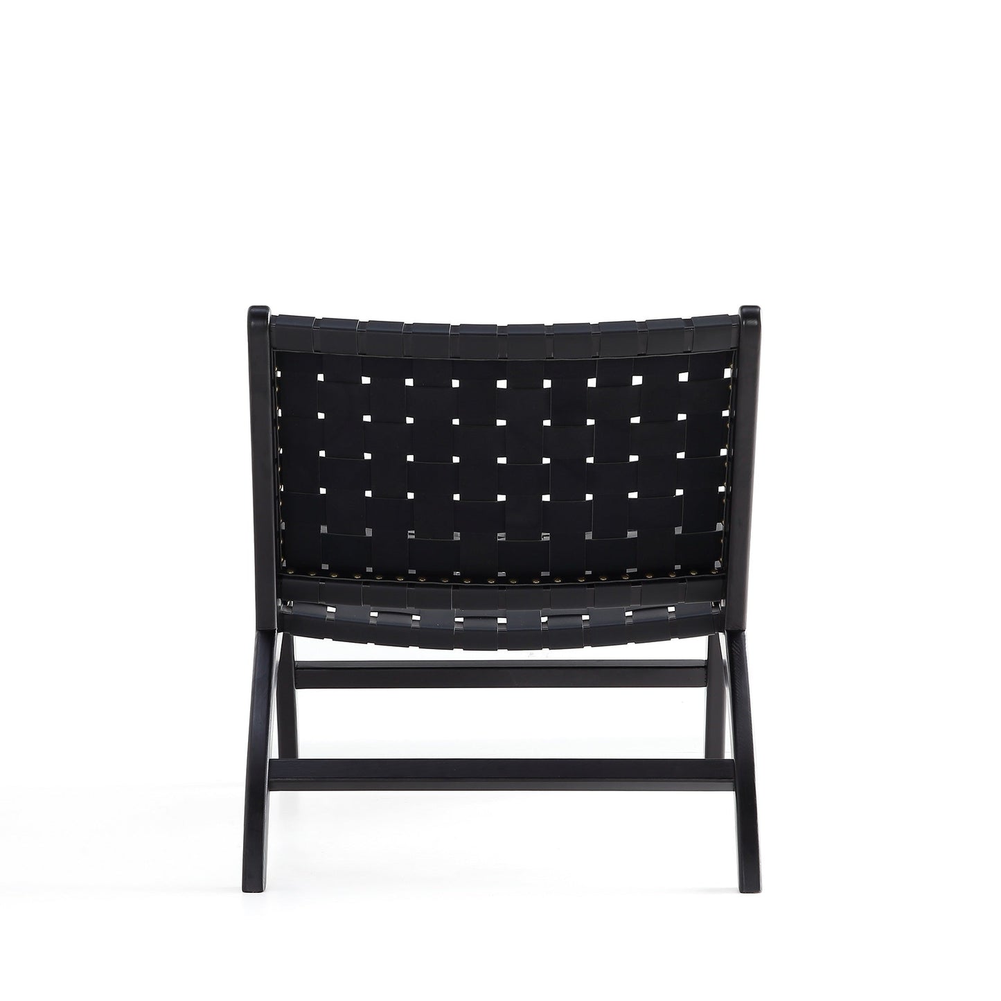 Maintenon Leatherette Accent Chair in Black (set of 2) - Ornate Home