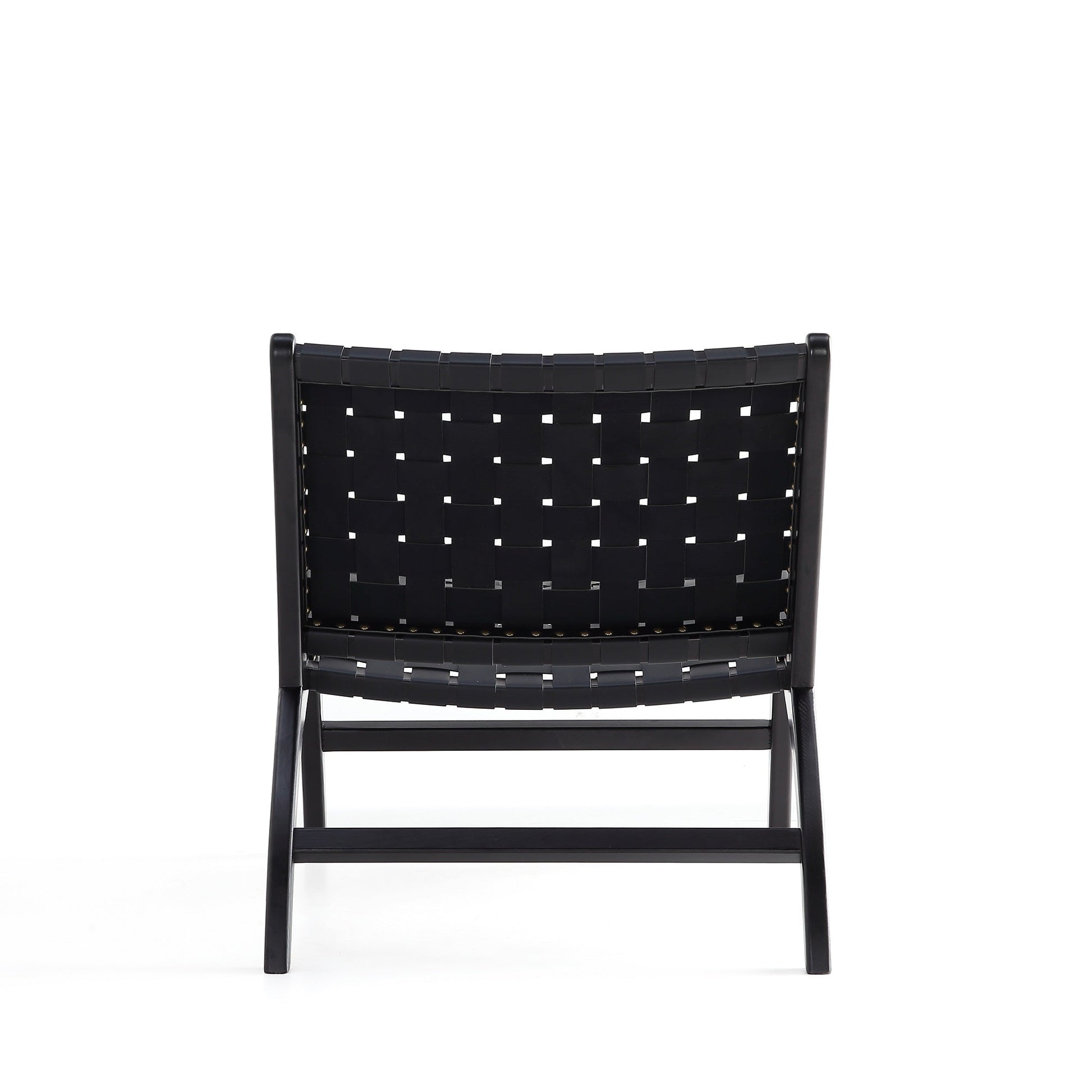 Maintenon Leatherette Accent Chair in Black (set of 2) - Ornate Home