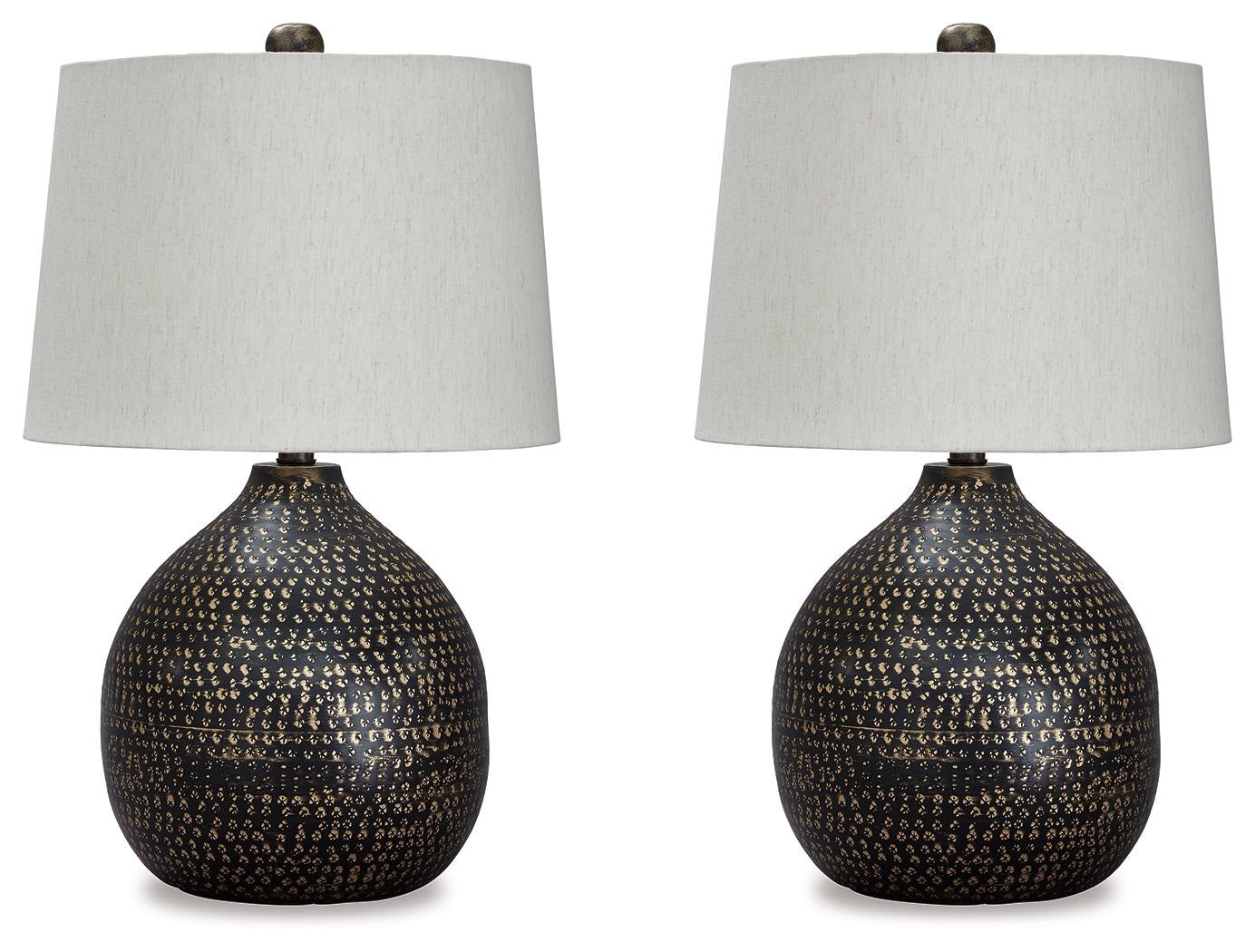 Maire Black/Gold Table Lamp (Set of 2)- Viva Furn