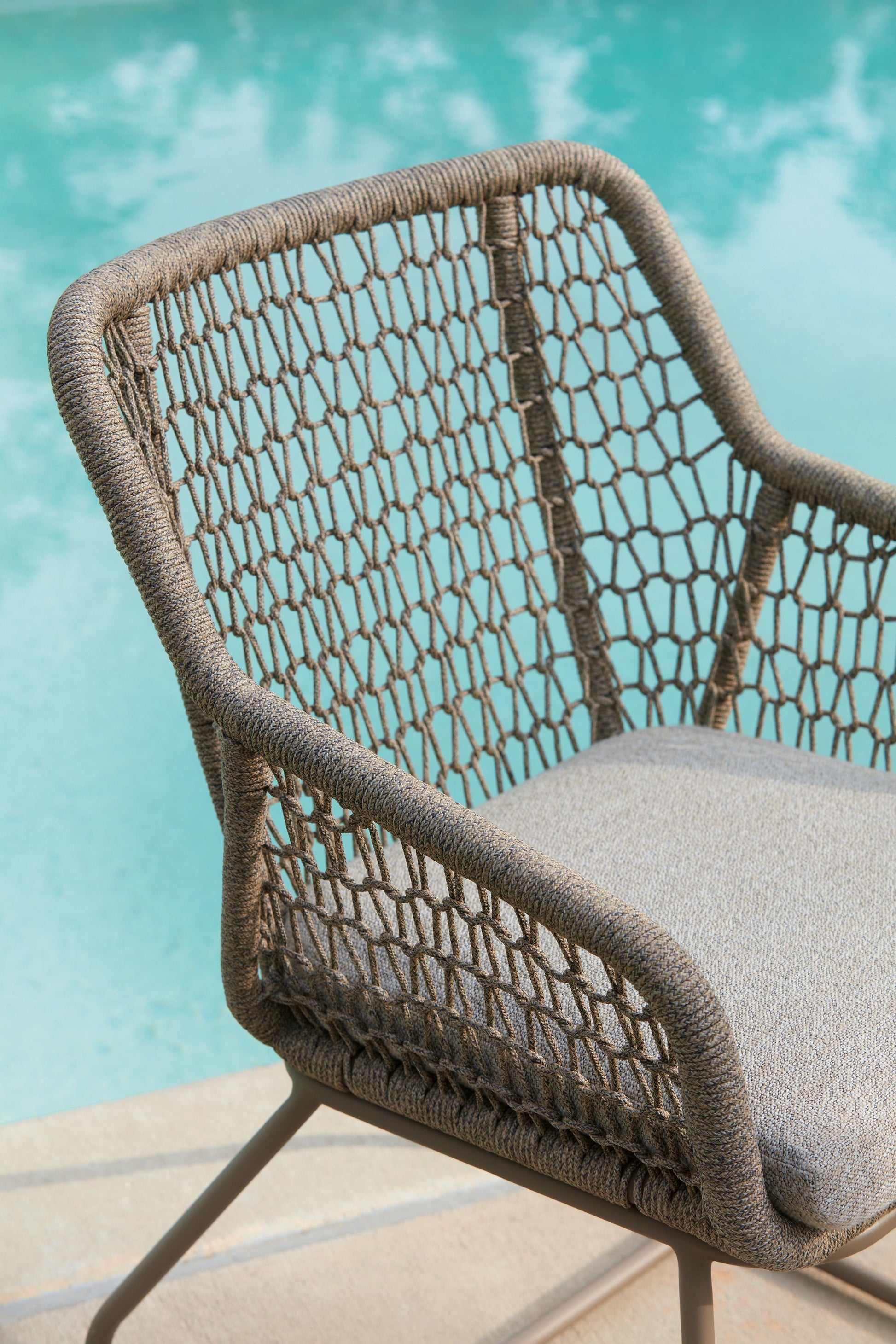 Majors Beach Beige Chairs w/CUSH/Table Set (Set of 3)- Viva Furn