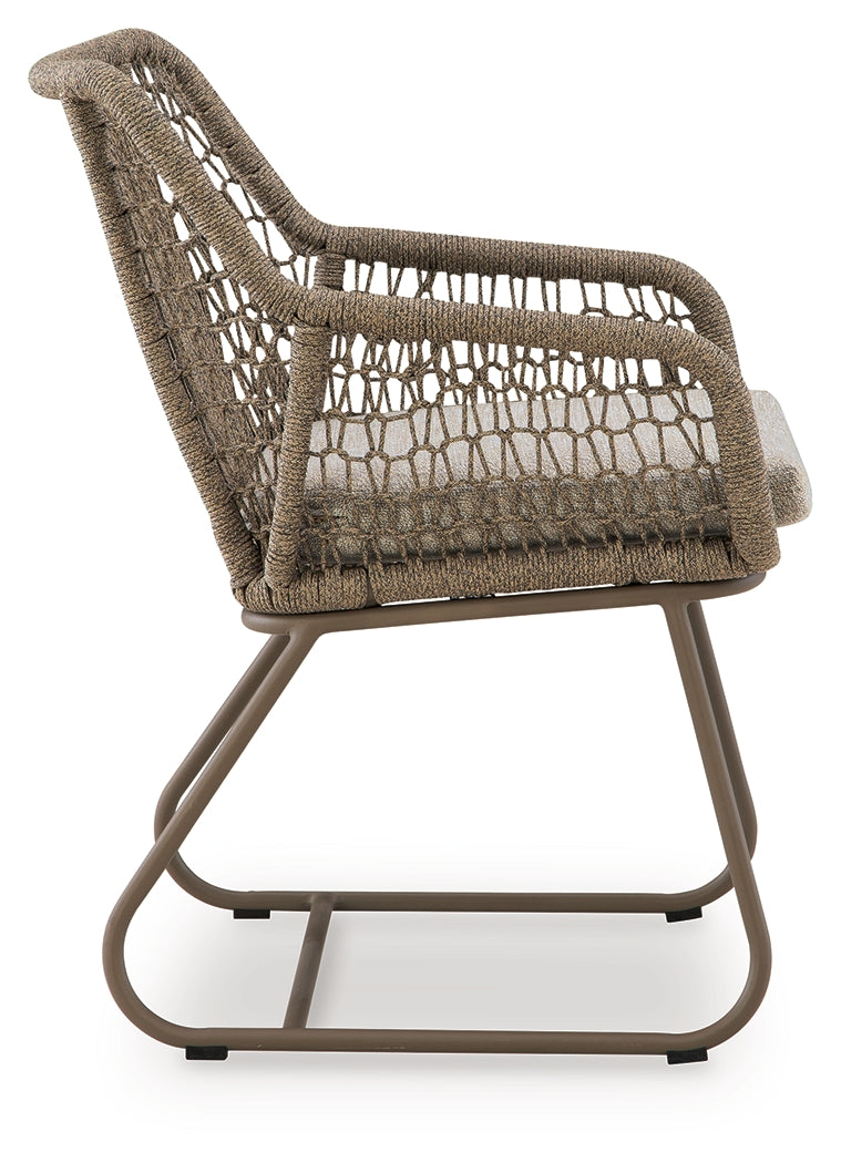 Majors Beach Beige Chairs w/CUSH/Table Set (Set of 3)- Viva Furn