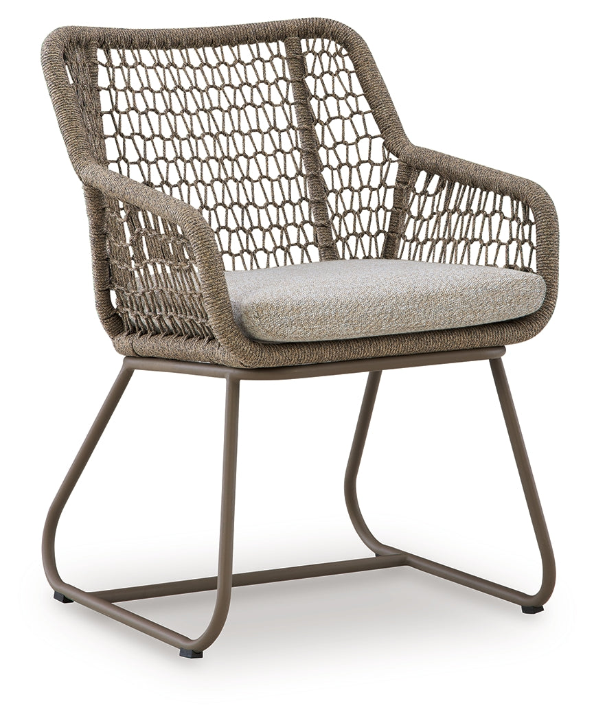 Majors Beach Beige Chairs w/CUSH/Table Set (Set of 3)- Viva Furn
