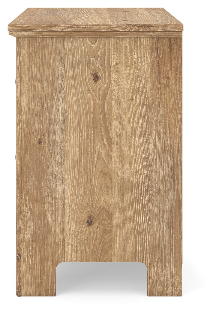 Makidern Tan Two Drawer Night Stand- Viva Furn