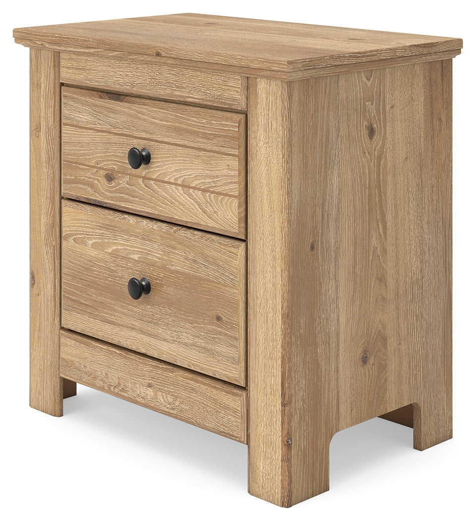 Makidern Tan Two Drawer Night Stand- Viva Furn