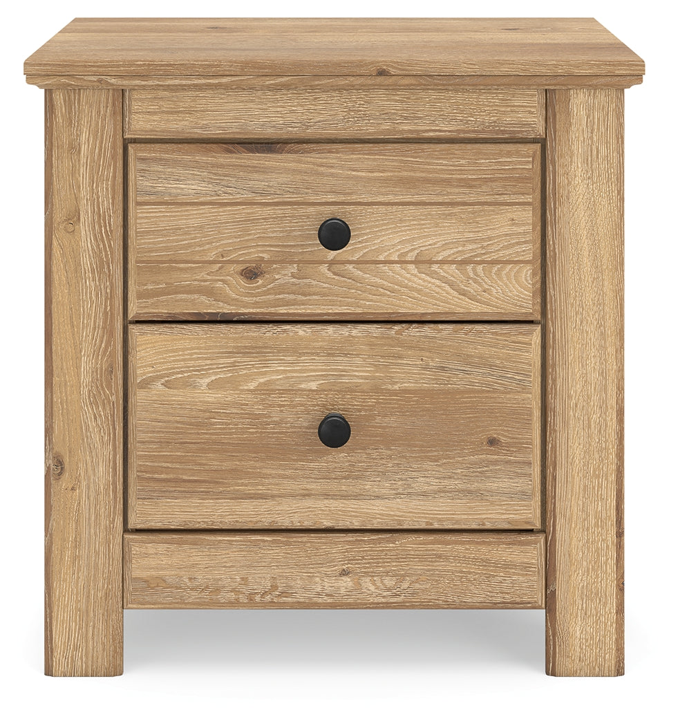 Makidern Tan Two Drawer Night Stand- Viva Furn