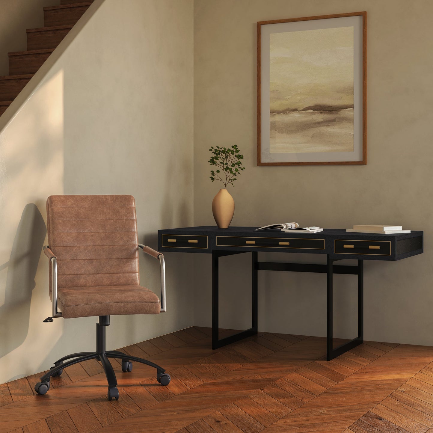 Mako Black Desk - Ornate Home