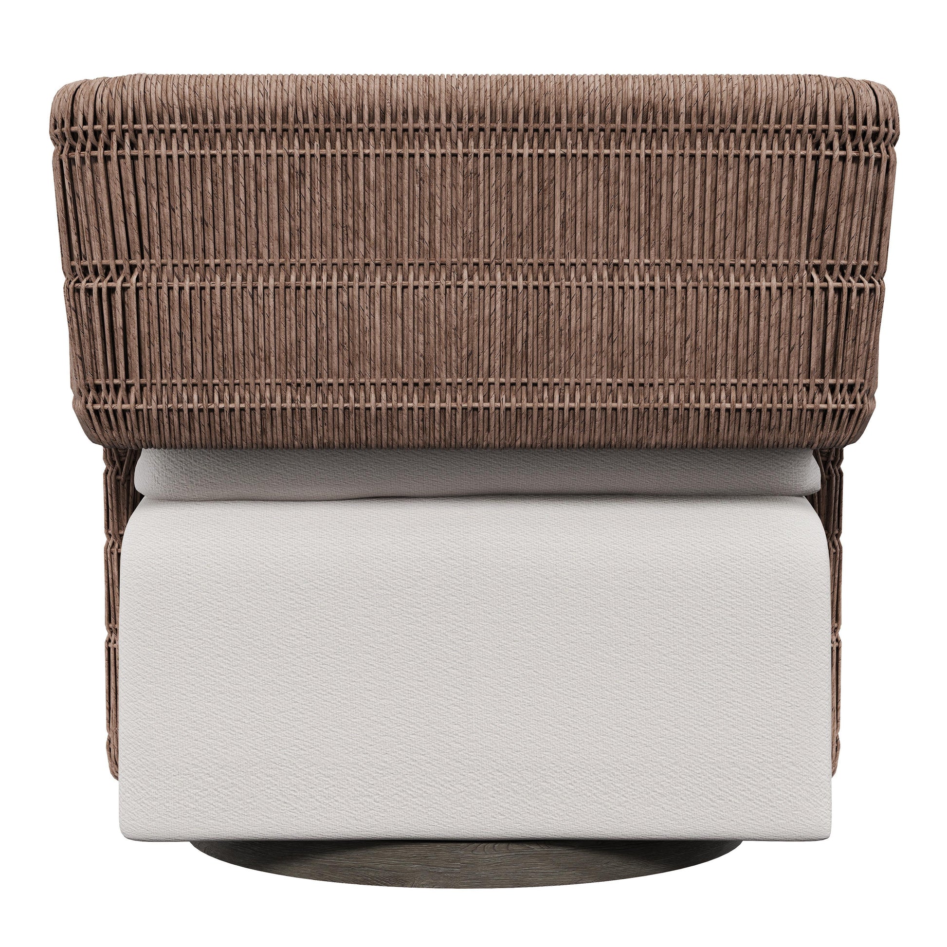 Maldives Hazelnut/Beige/Cream Outdoor Swivel Chair - Ornate Home
