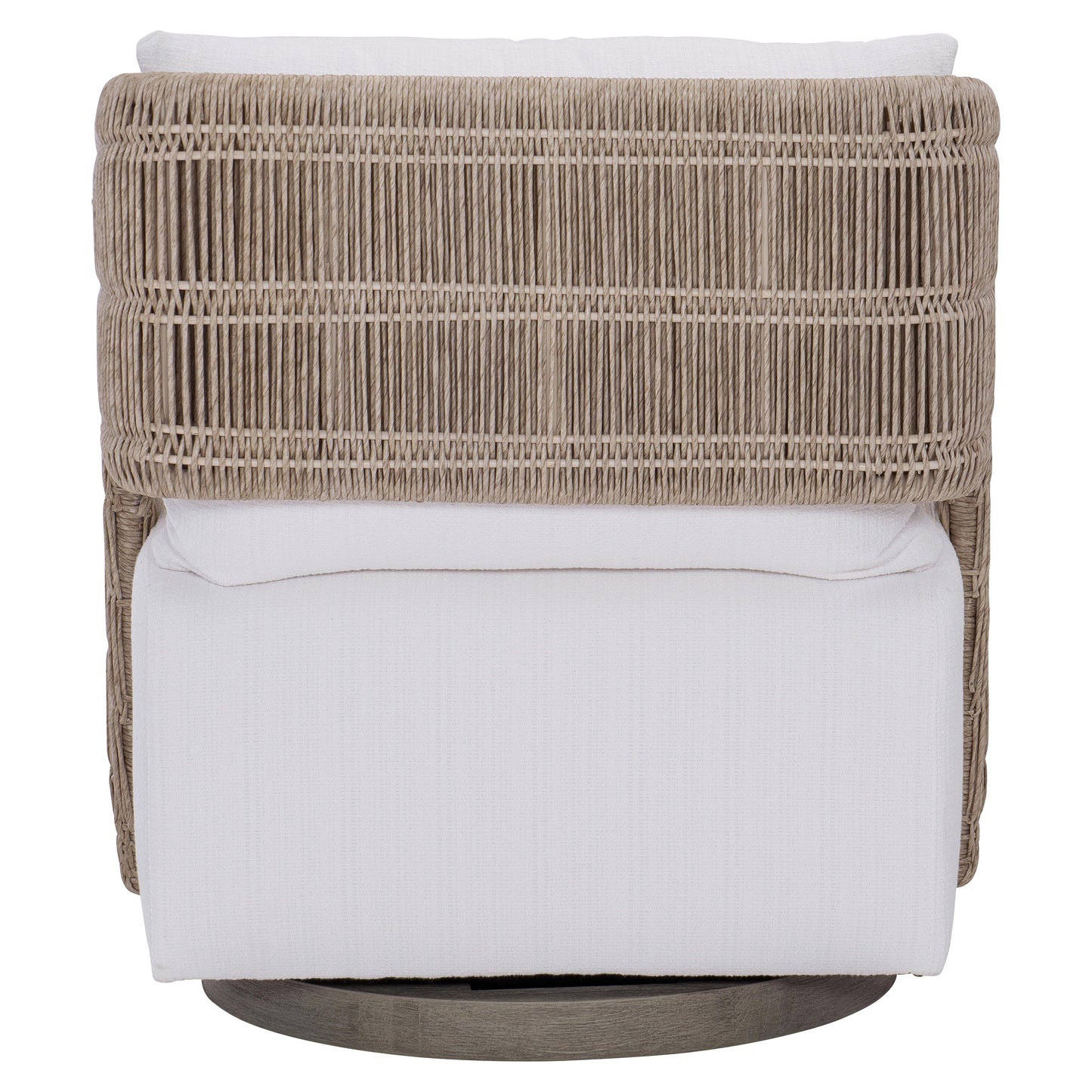 Maldives Hazelnut/White/Cream Outdoor Swivel Chair - Ornate Home