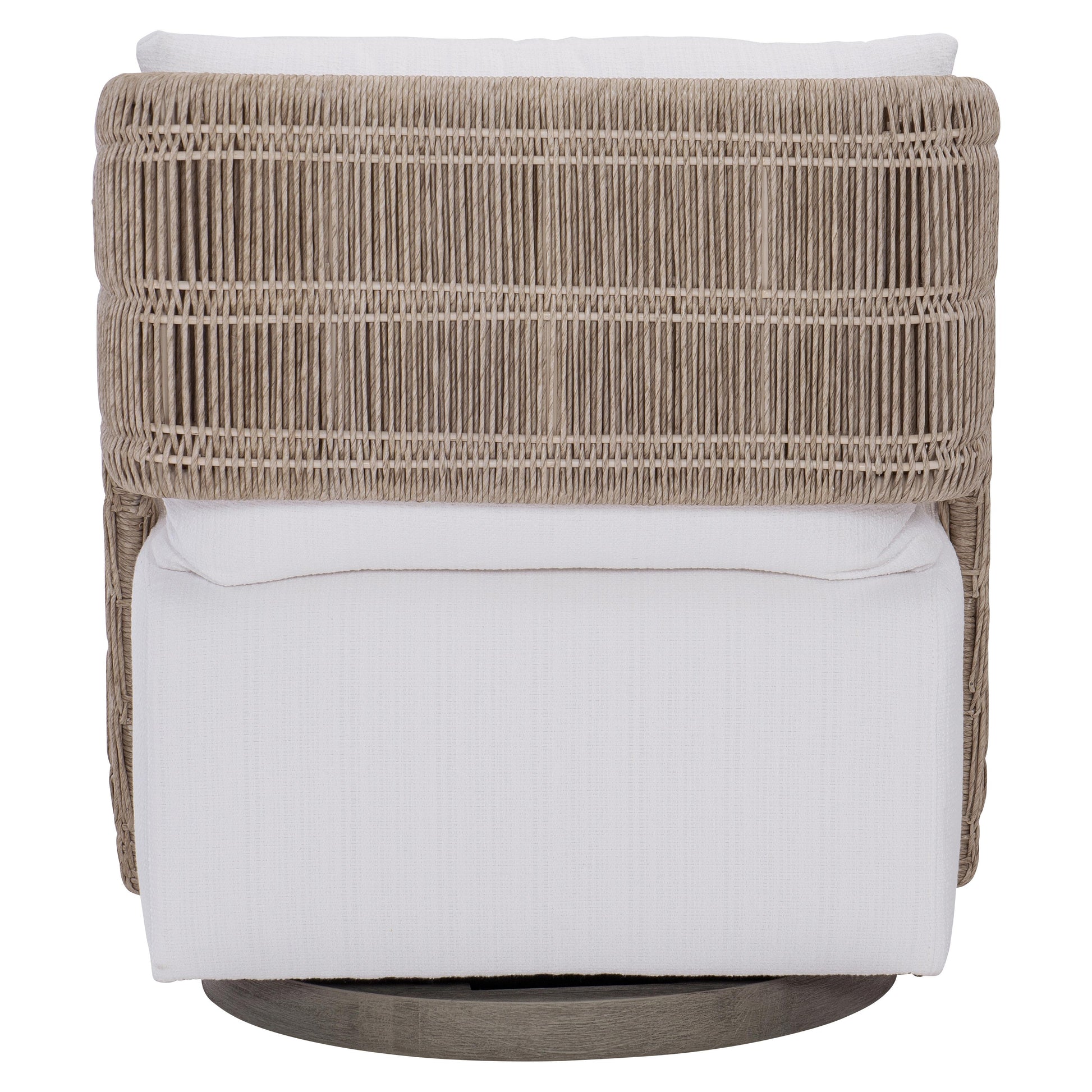 Maldives Hazelnut/White/Cream Outdoor Swivel Chair - Ornate Home