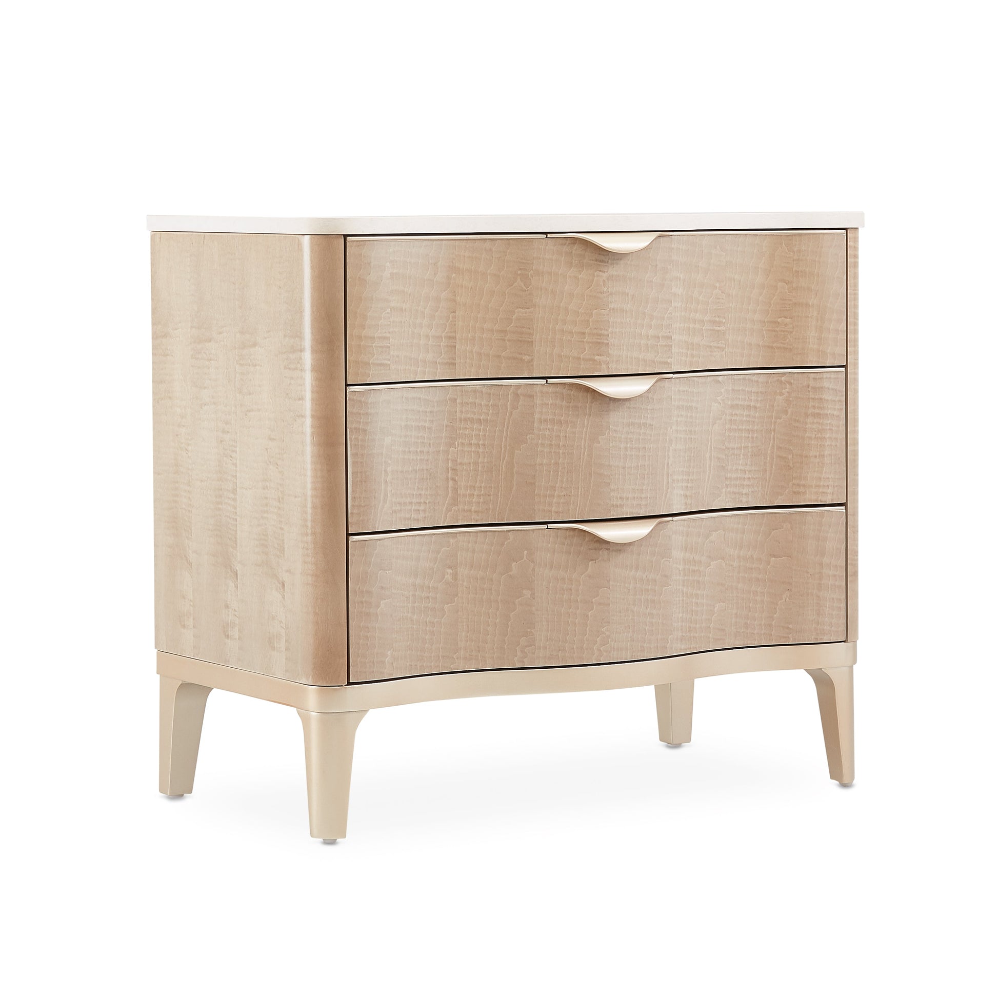 Malibu Crest Blush 3-Drawer Nightstand - Ornate Home