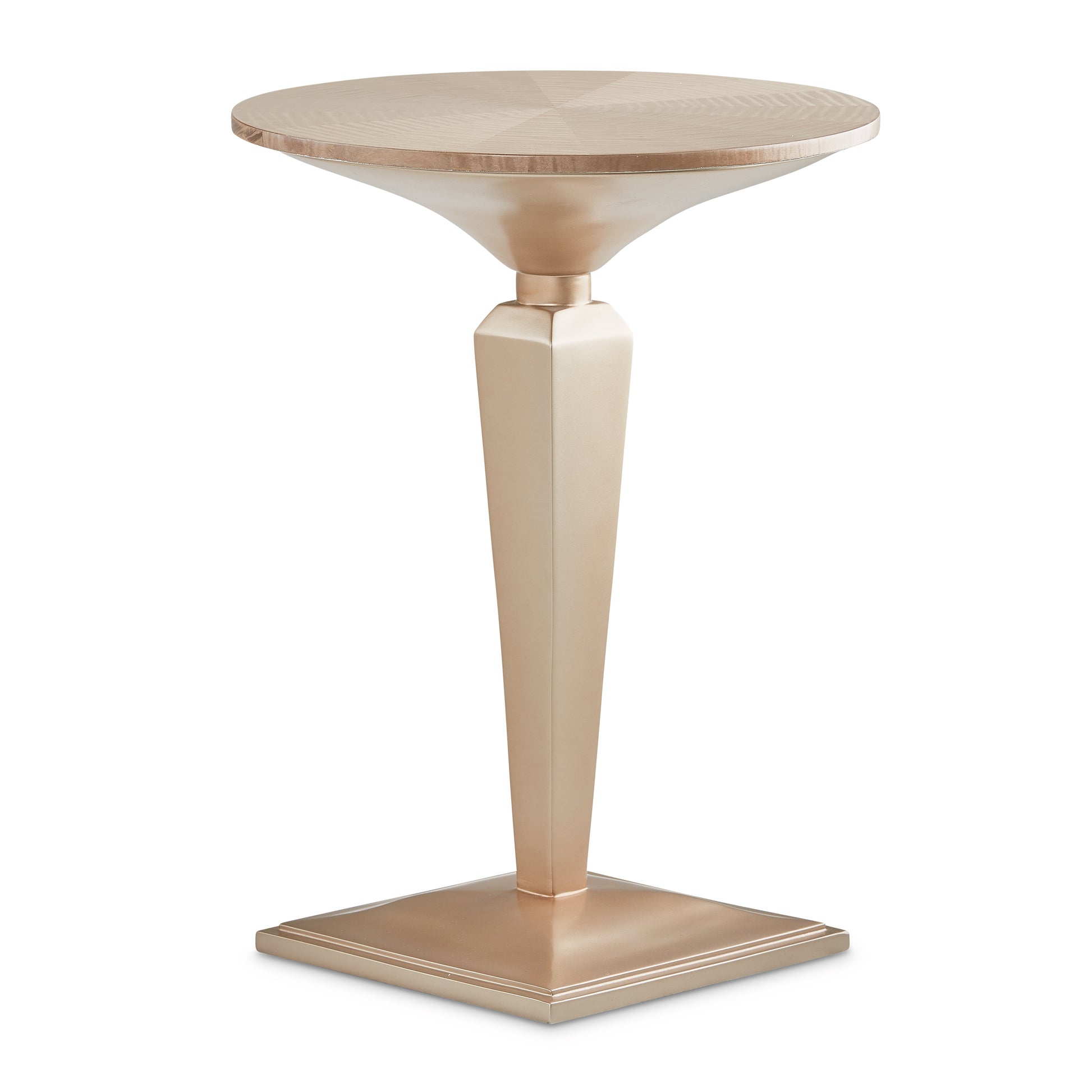 Malibu Crest Chardonnay Round Pedestal Tea Table - Ornate Home