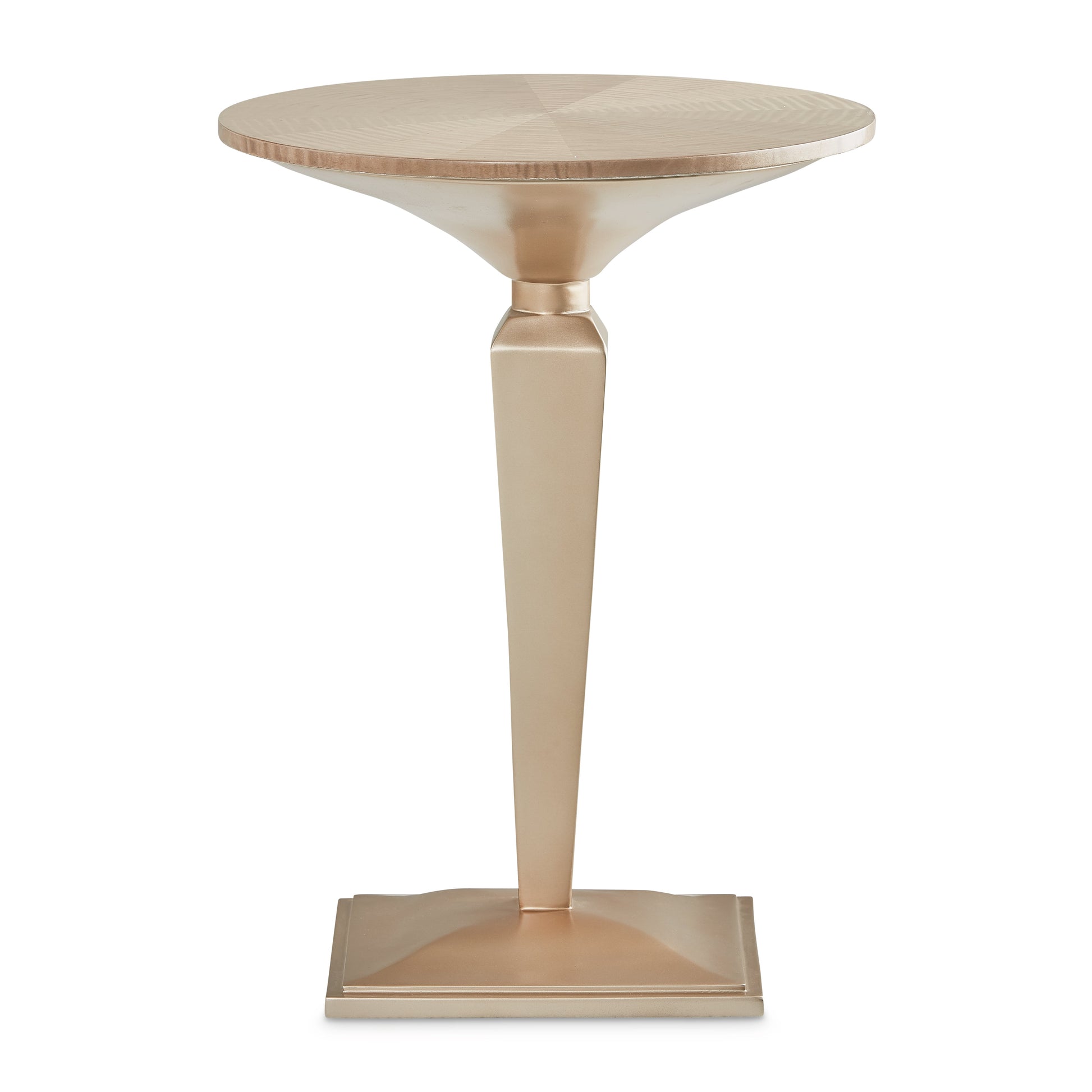 Malibu Crest Chardonnay Round Pedestal Tea Table - Ornate Home