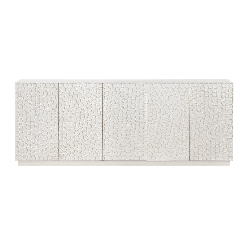 Malibu White Five-Door Sideboard - Ornate Home