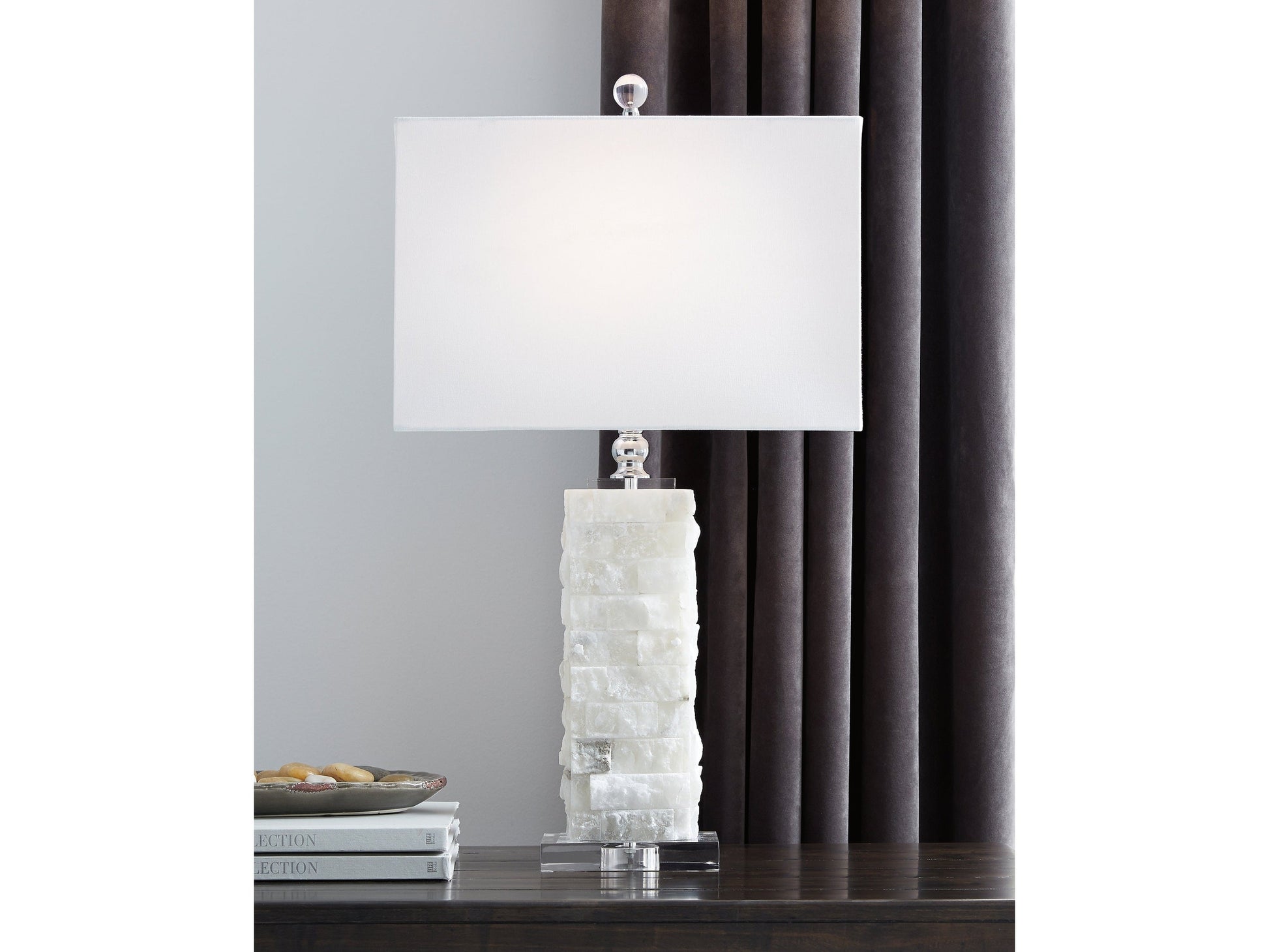 Malise White Table Lamp (Set of 2)- Viva Furn