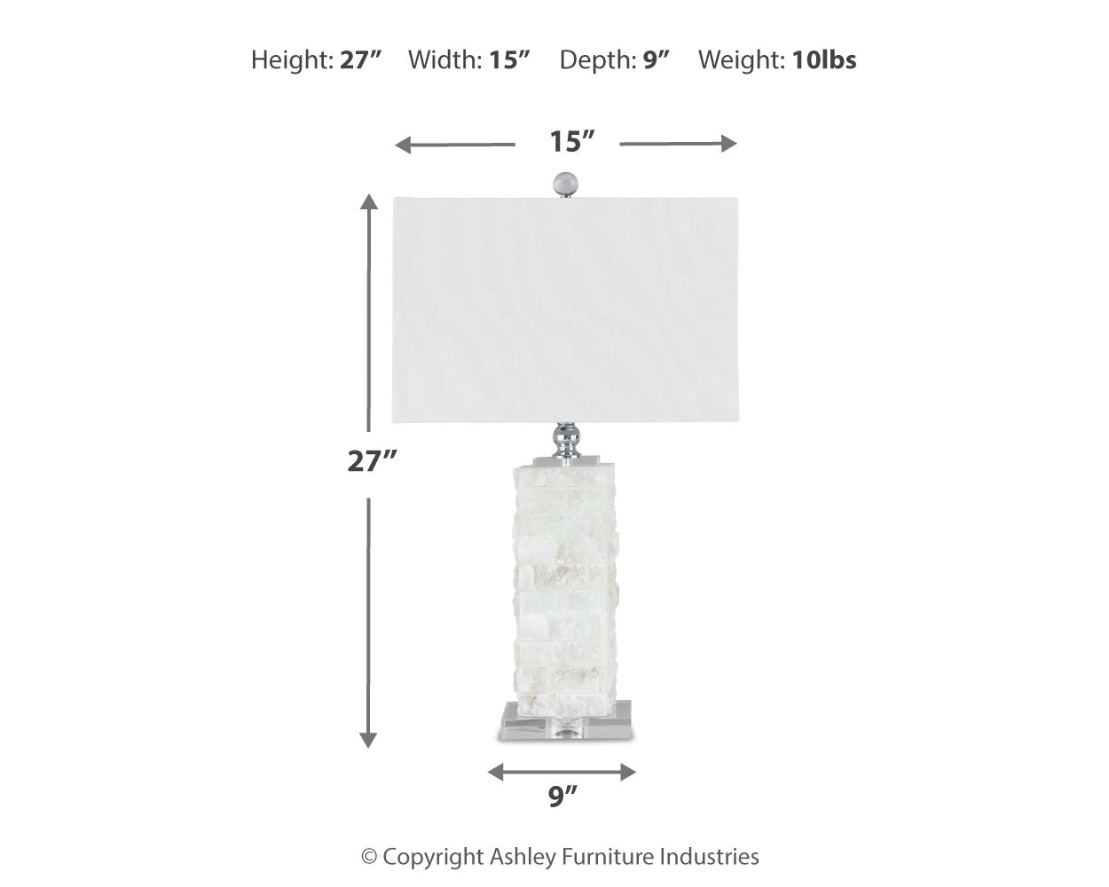 Malise White Table Lamp (Set of 2)- Viva Furn