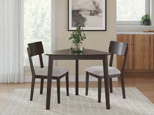 Mallenette Merlot Dining Table and 2 Chairs- Viva Furn