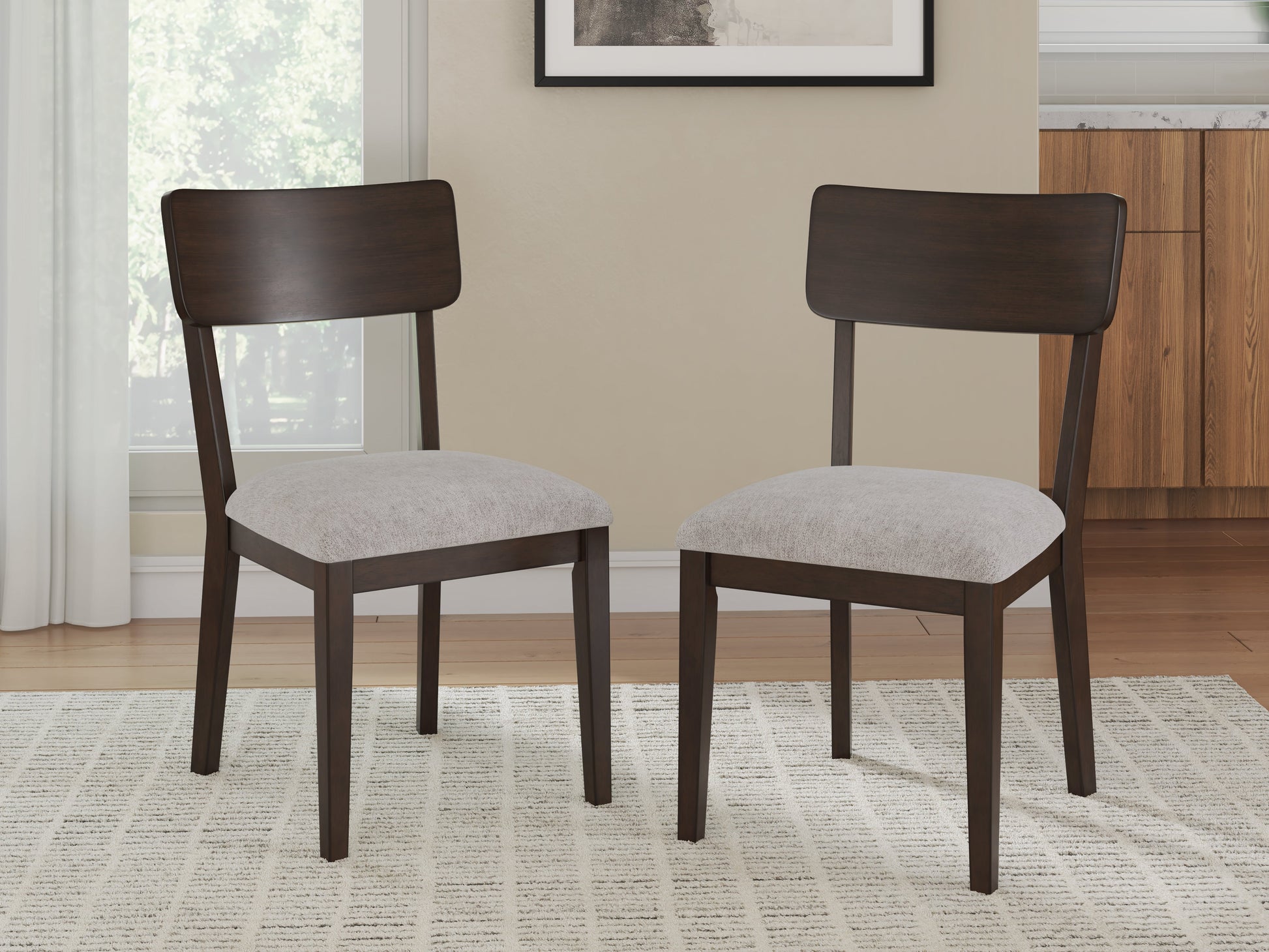 Mallenette Merlot Dining Table and 2 Chairs- Viva Furn
