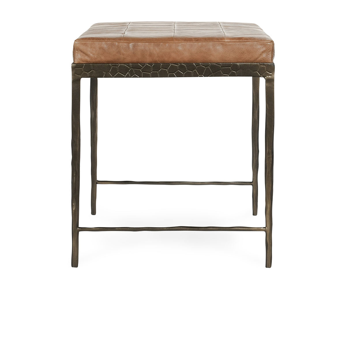 Malo Chestnut Brown Leather  Bench - Ornate Home