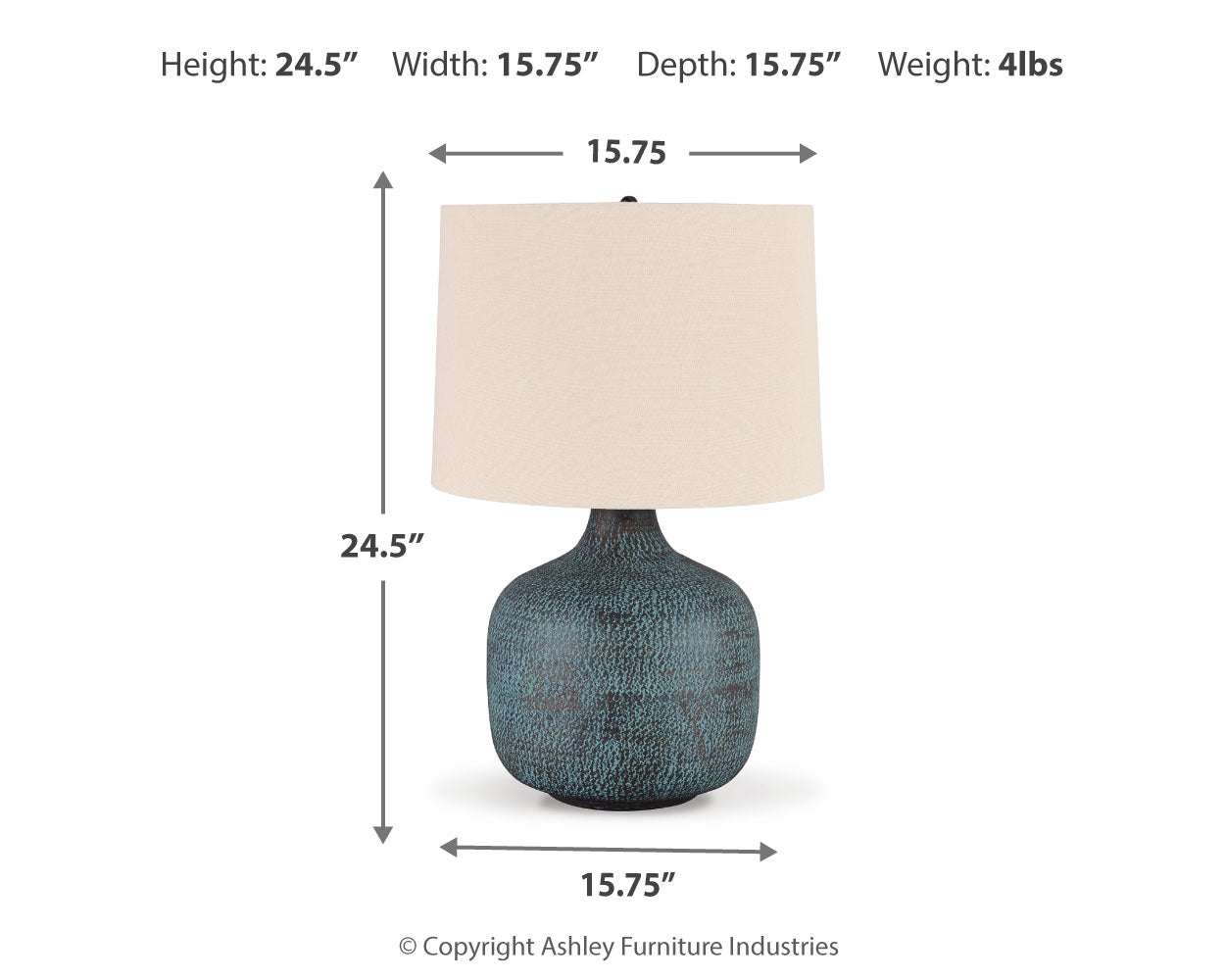 Malthace Patina Table Lamp (Set of 2)- Viva Furn