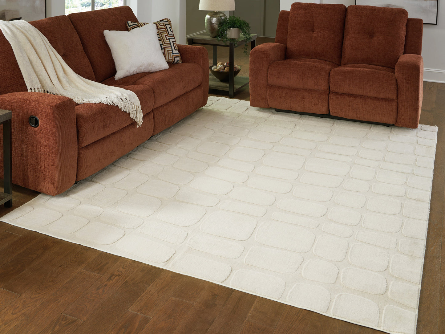 Malvinsboro Sandstone Washable Large Rug- Viva Furn