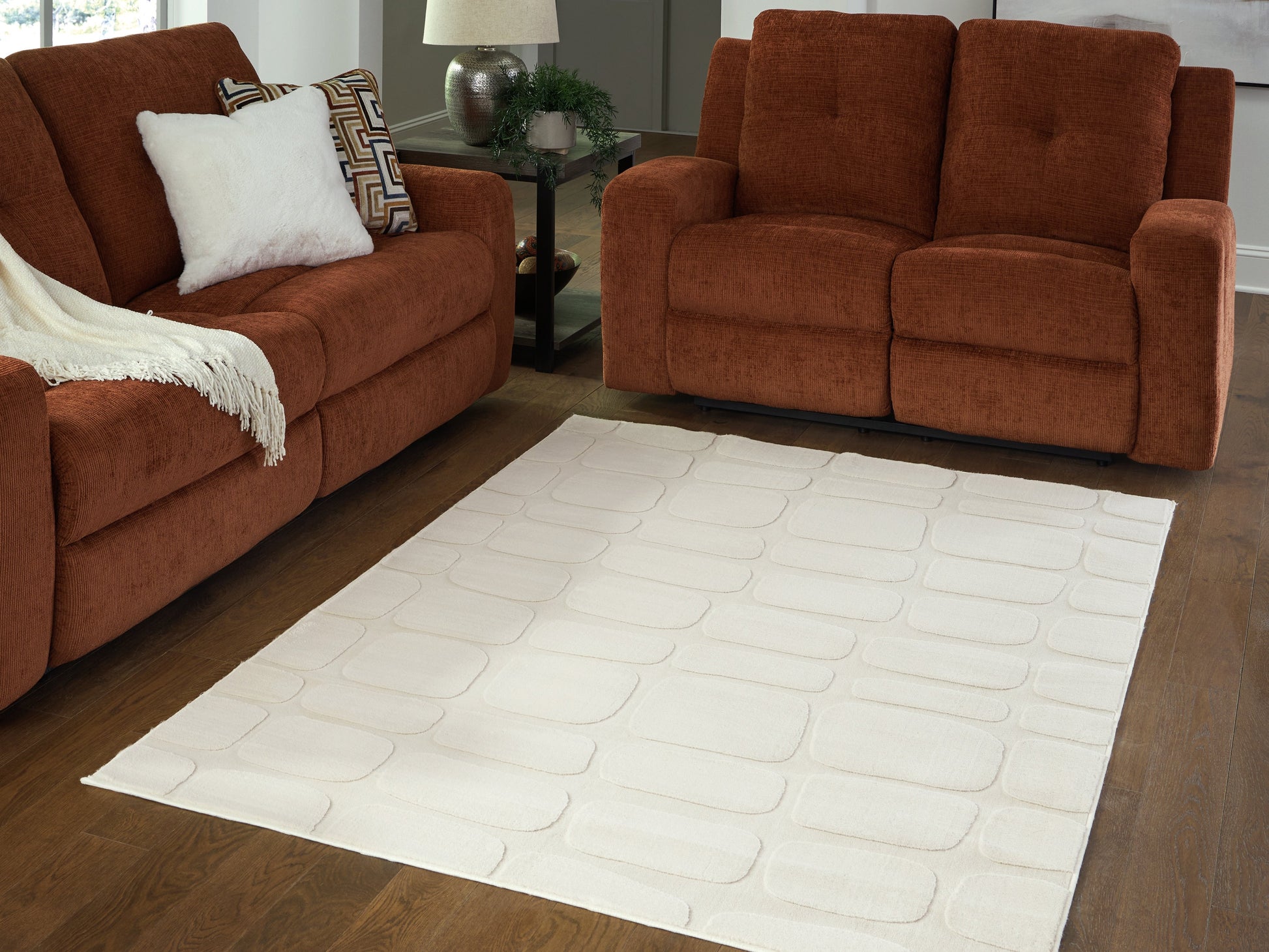 Malvinsboro Sandstone Washable Medium Rug- Viva Furn