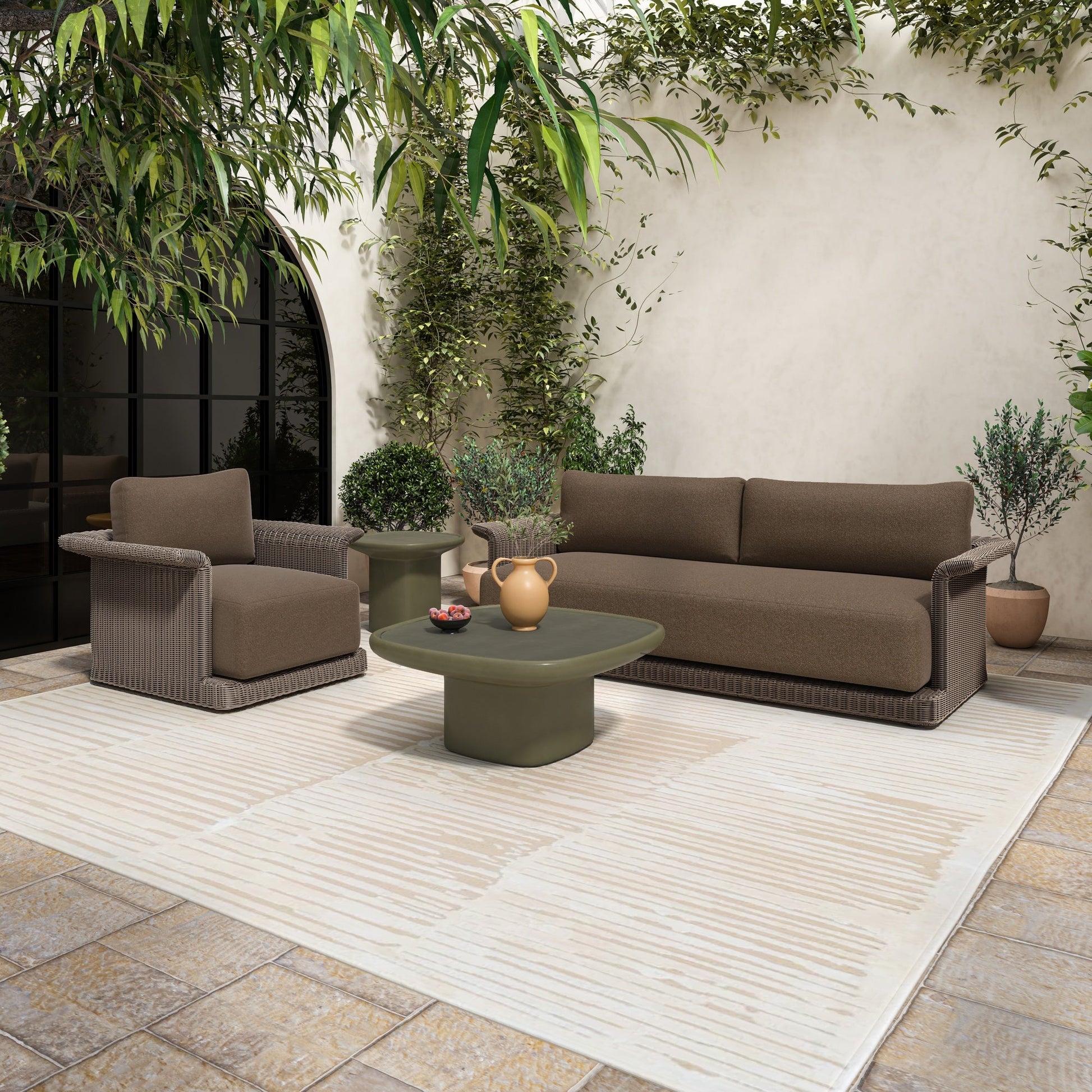 Manon Deep Green Outdoor Coffee Table - Ornate Home