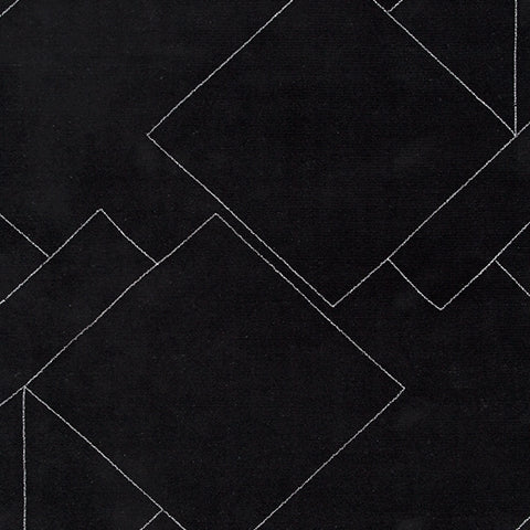 Marav Black/White Large Rug- Viva Furn