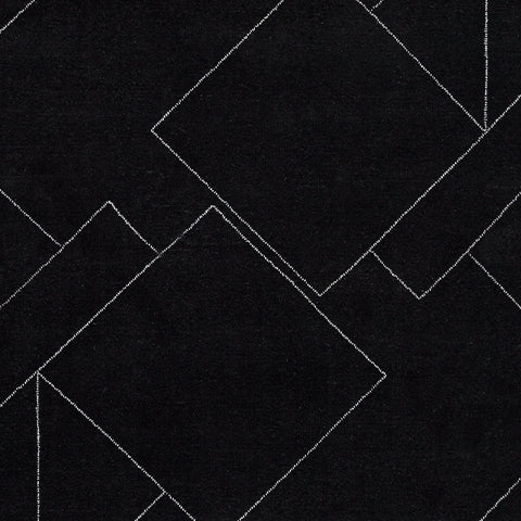 Marav Black/White Medium Rug- Viva Furn