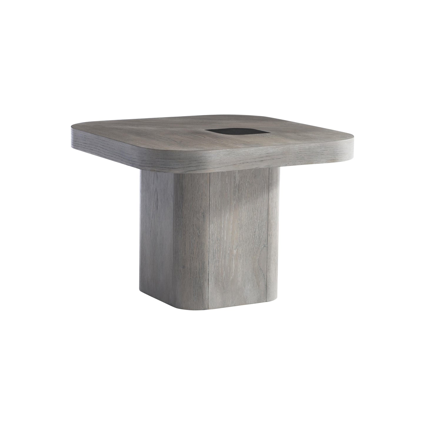 Marcato Cerused Greige/Dark Graphite Side Table (28" W) - Ornate Home