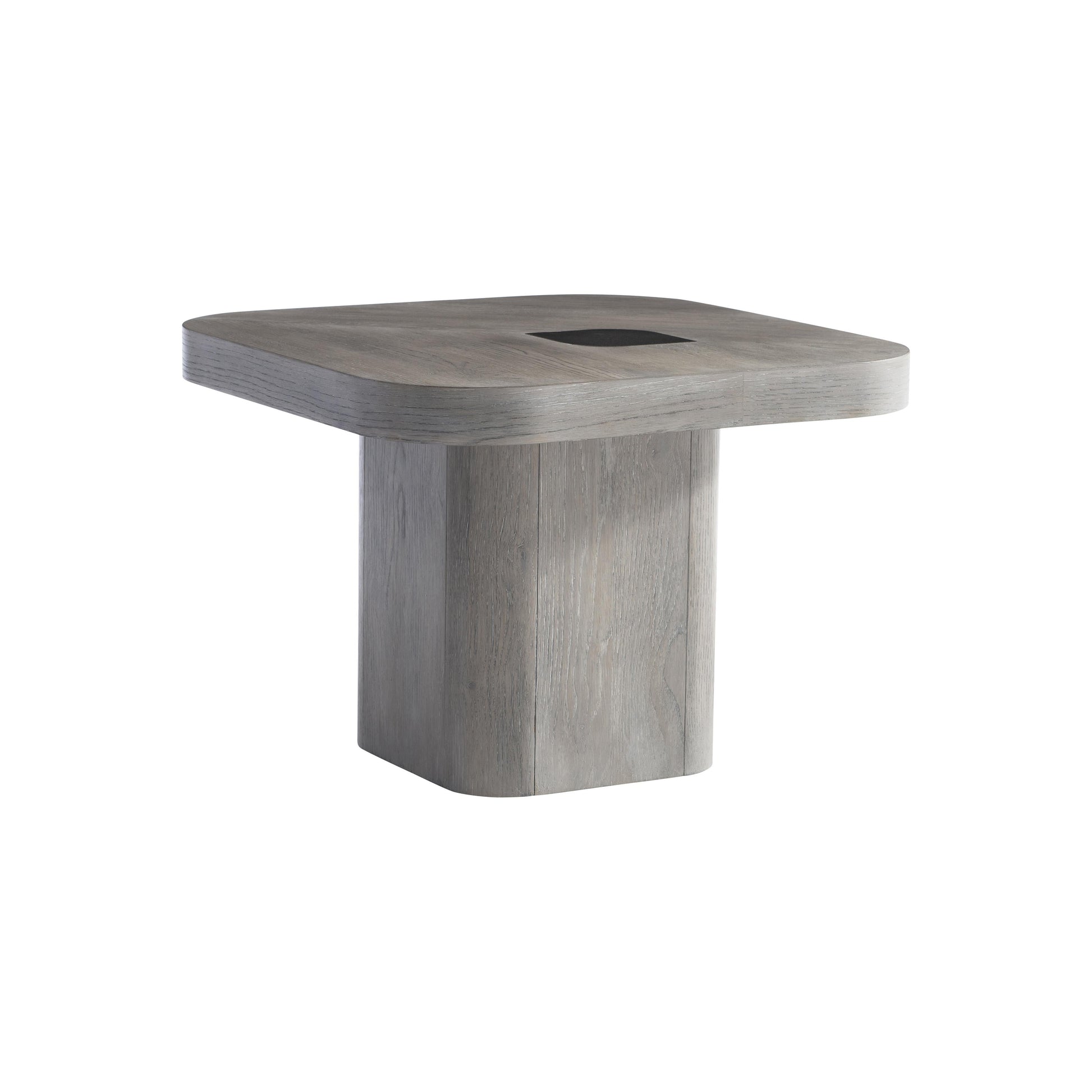 Marcato Cerused Greige/Dark Graphite Side Table (28" W) - Ornate Home