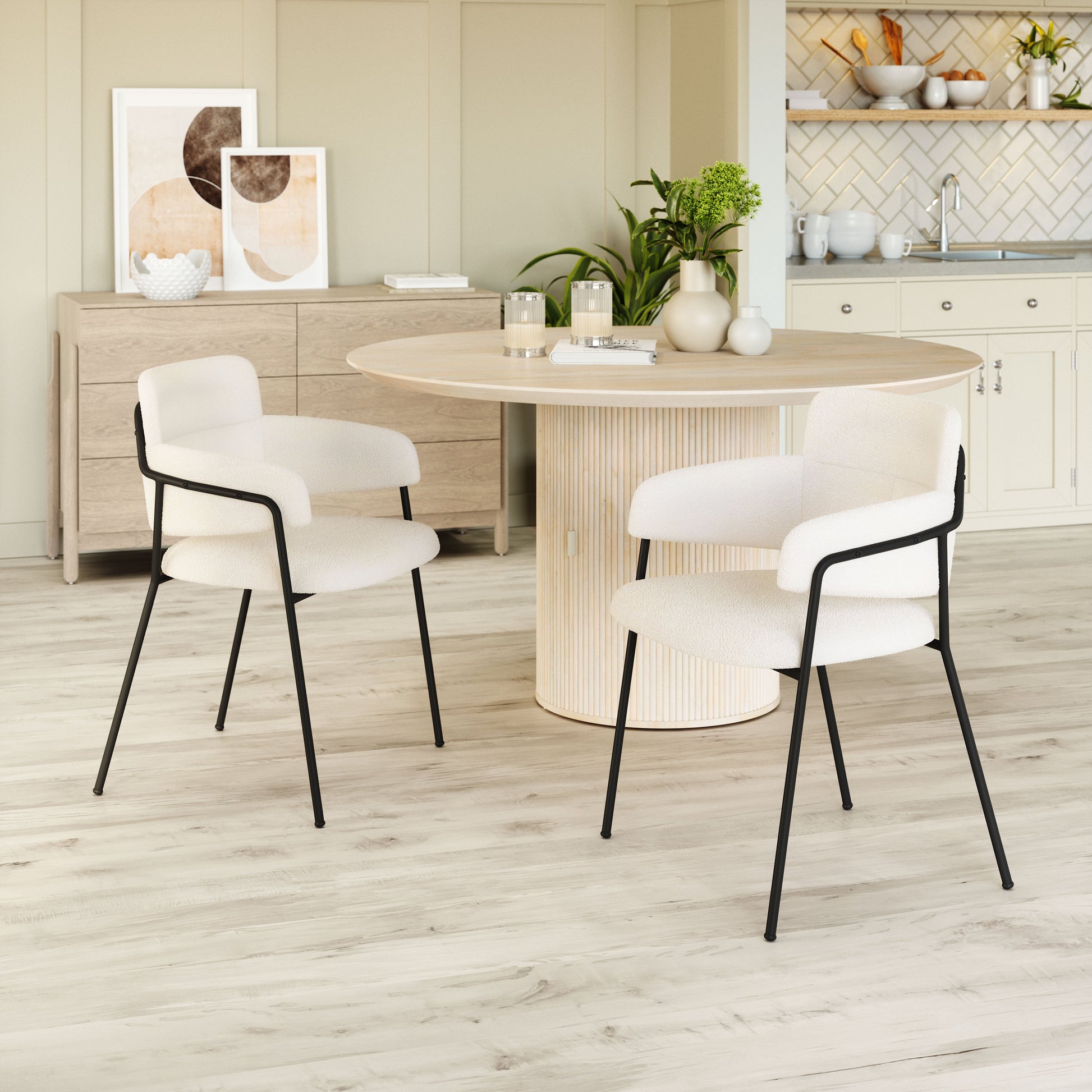 Marcel Cream Dining Chair (Set of 2) - Ornate Home
