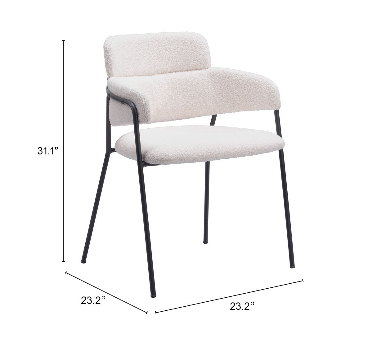 Marcel Cream Dining Chair (Set of 2) - Ornate Home
