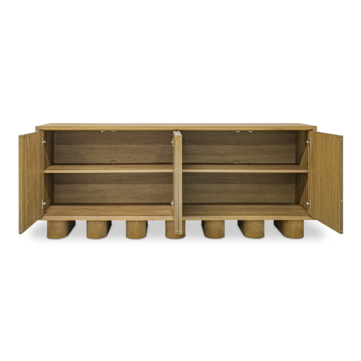Marcelle White/Natural Sideboard - Ornate Home